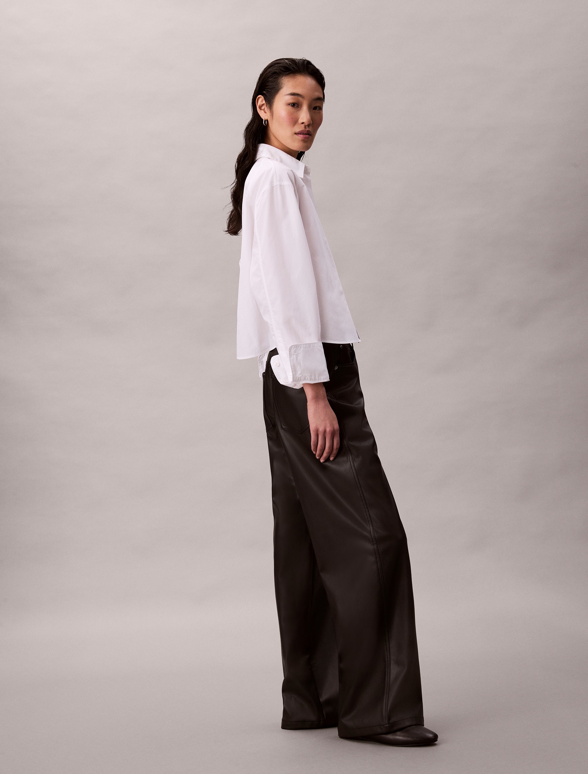 Calvin Klein Jeans Lederimitathose »FAUX LEATHER 5PKT PANT«  Regular fit