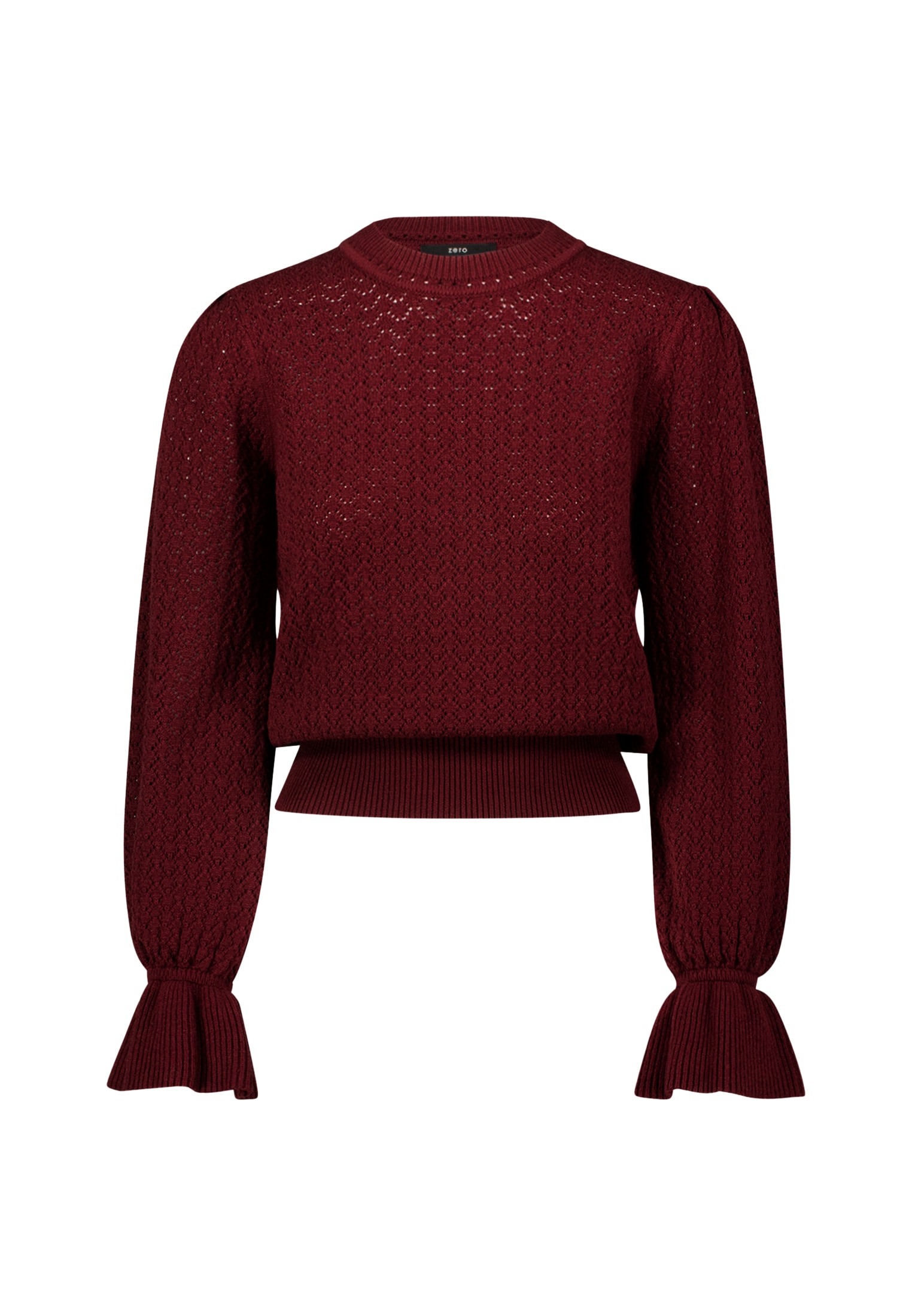 Zero Strickpullover »zero Damen Pullover mit Volant-Ärmeln«, (1 tlg.), weiteres Detail