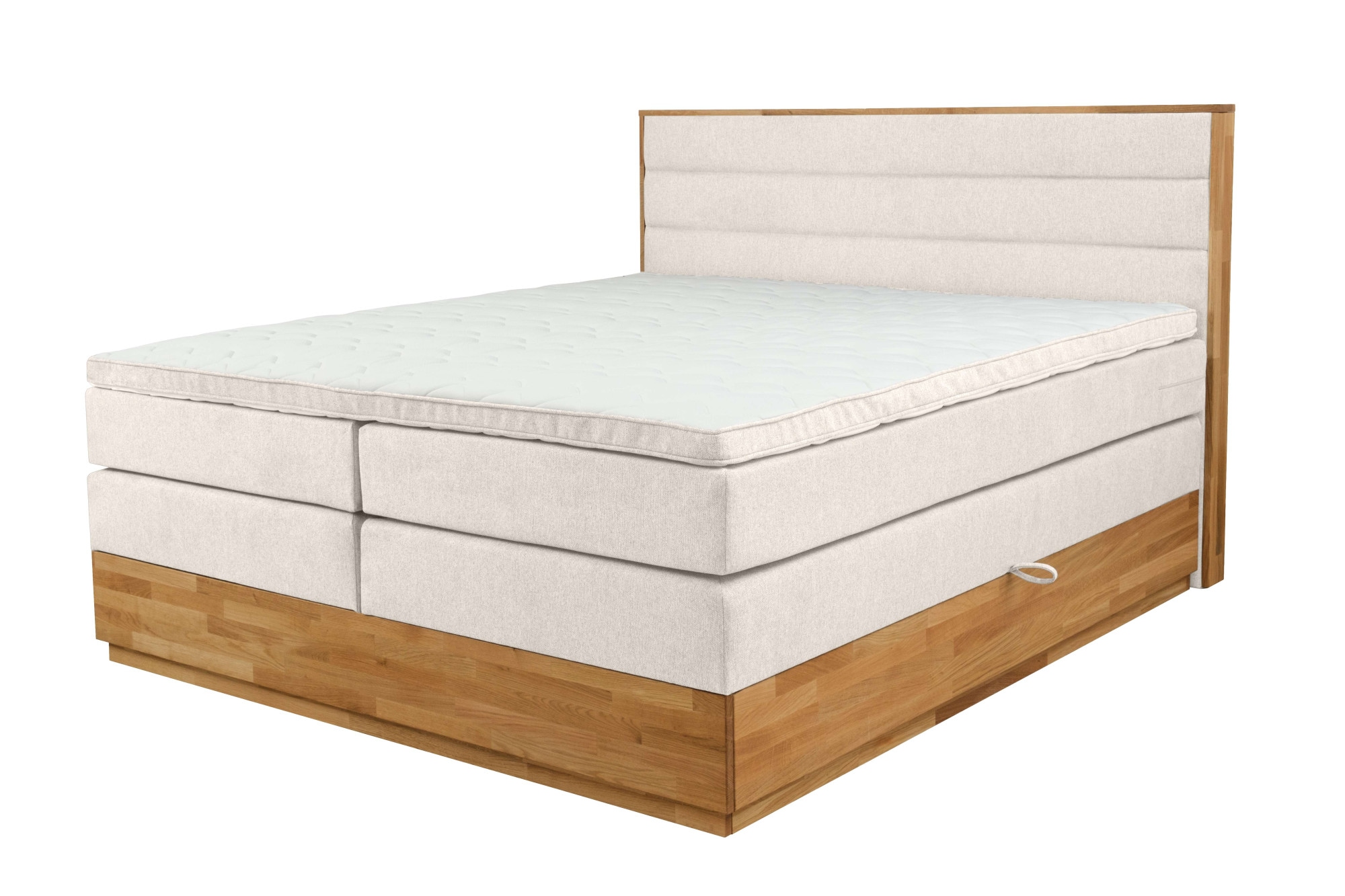 Home affaire Boxspringbett »Evelina, Doppelbett, Polsterbett, Komfortbett, 160 & 180 cm« inkl. 6 cm Topper, zwei Bettkästen, Taschen-Federkernmatratze in H3
