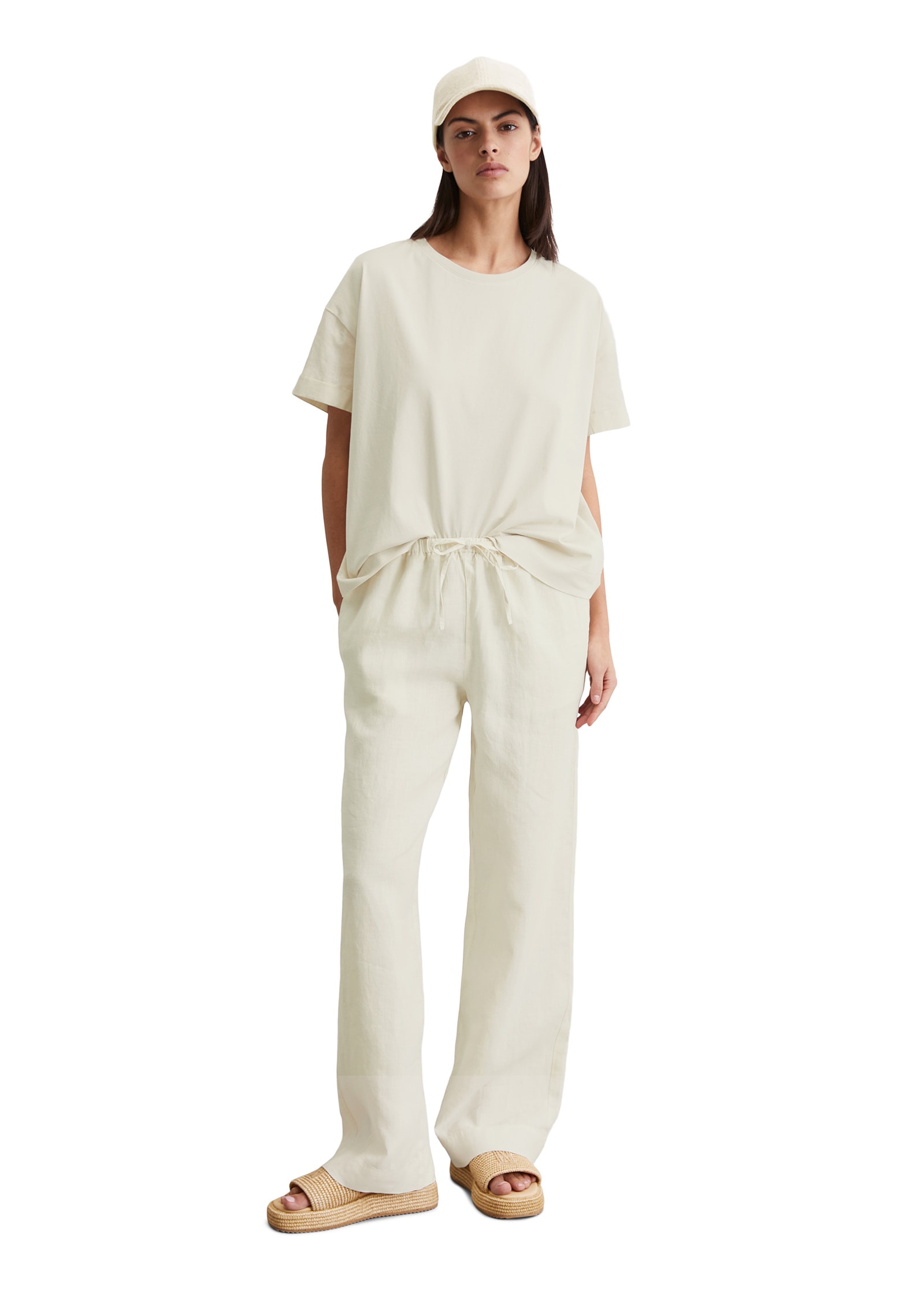 Marc O'Polo T-Shirt »aus Material-Mix«