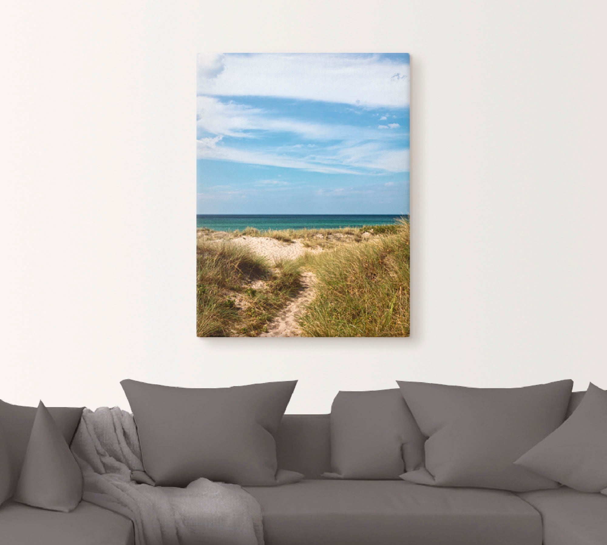 Artland Leinwandbild »In den Dünen Dänemarks I«, Strand, (1 St.), auf Keilrahmen gespannt