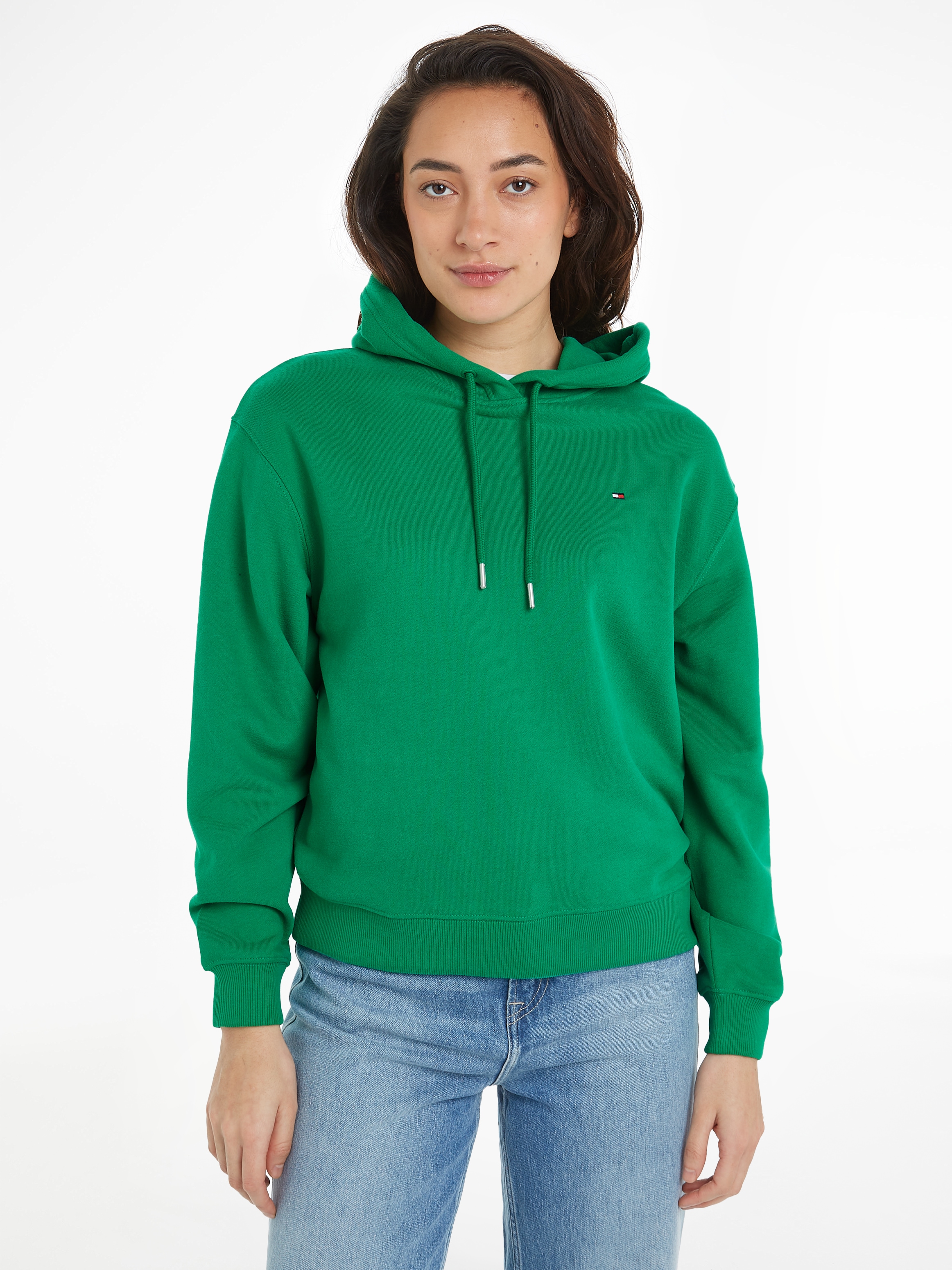 Kapuzensweatshirt »REG FLAG ON CHEST HOODIE«, Kapuze mit Kordel, Stickerei, Logo-Flag