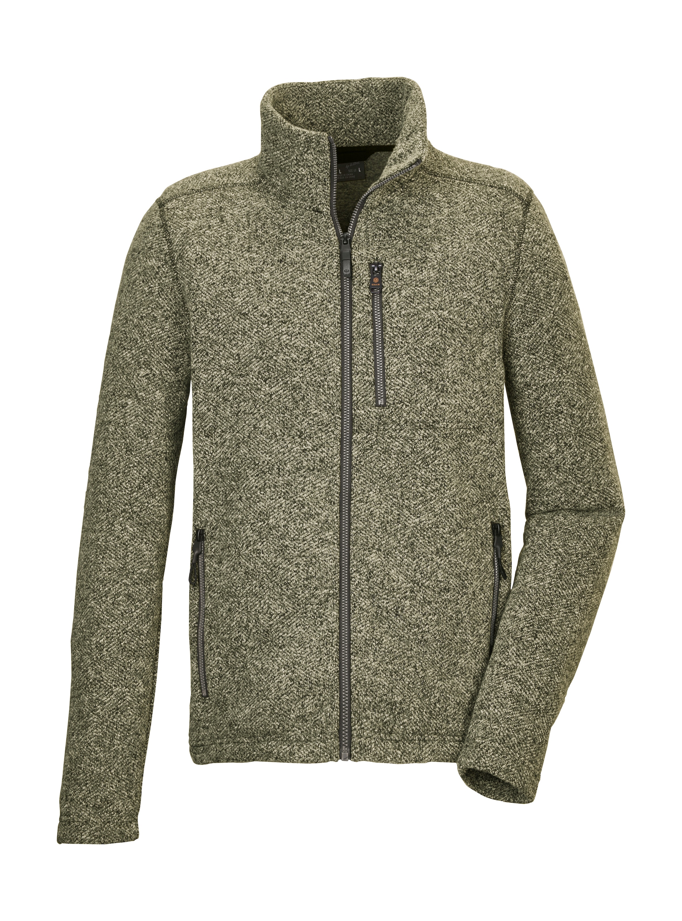 G.I.G.A. DX by killtec Fleecejacke »GW 55 MN KNTFLC JCKT«, Zeitlose Strickfleecejacke, recyceltes Material, sichere Zipper.