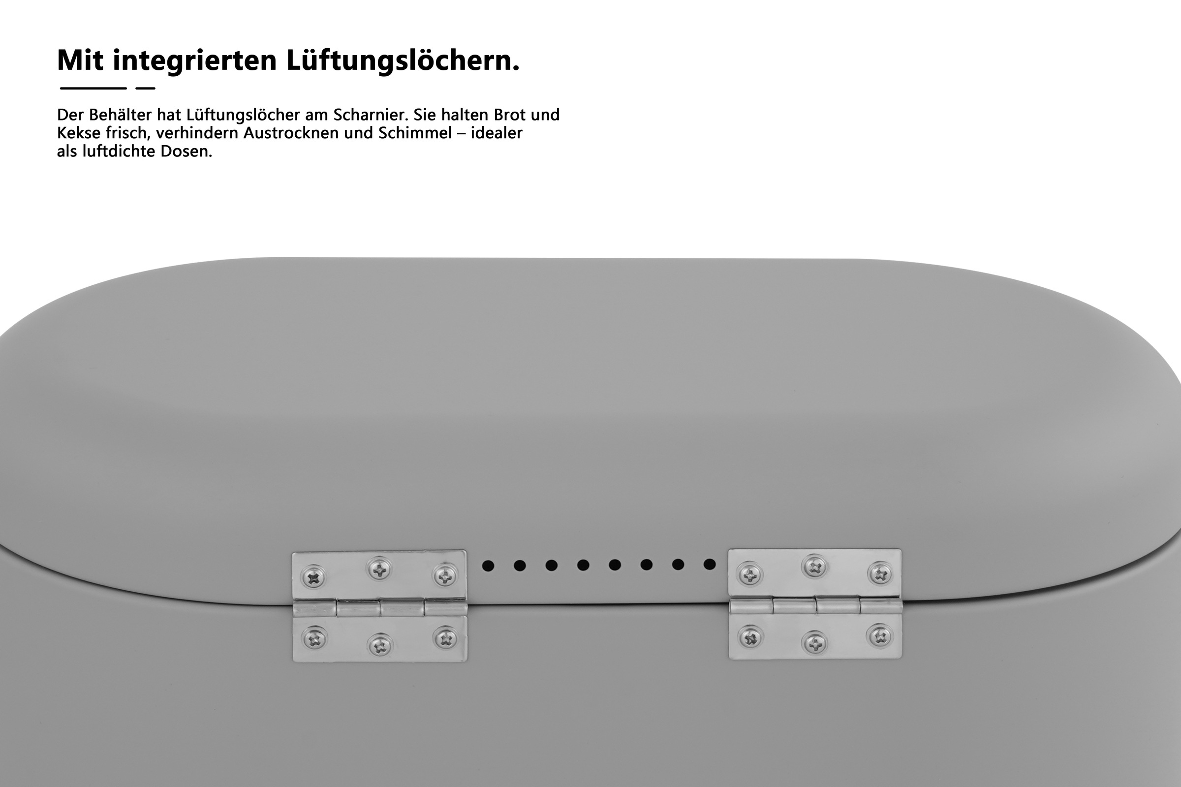 OTTO home Brotkasten »Mallua, mit integrierten Lüftungslöchern auf der Rückseite« Lebensmittelaufbewahrungsbehälter, Brotbox mit Deckel, Höhe 15,6 cm
