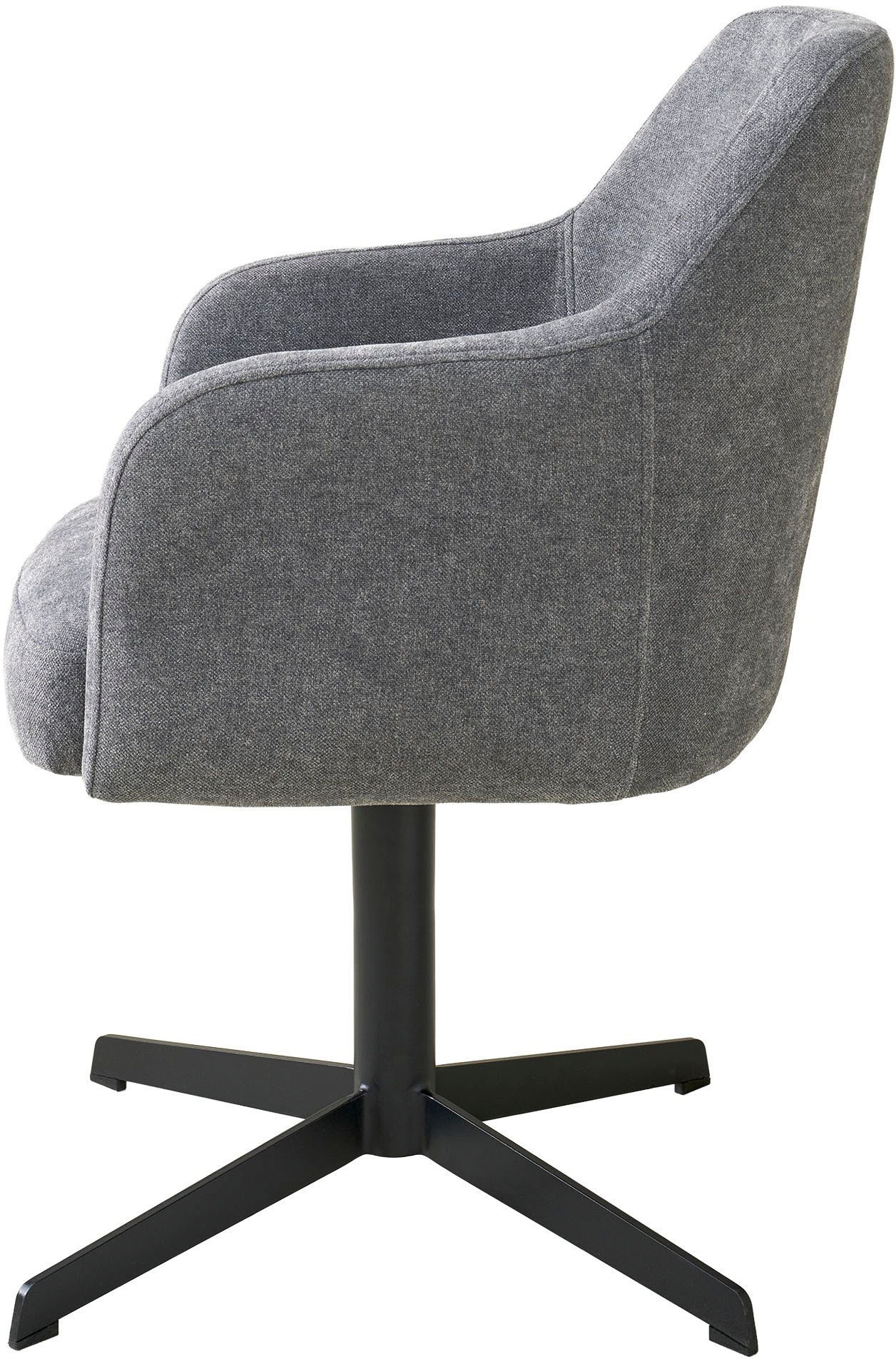 SCHÖNER WOHNEN-Kollektion Esszimmerstuhl »MARLOY, 360° drehbar mit Rückholfunktion« () 1 Stk.mit Taschenfederkern, Bezug Webstoff, Untergestell pulverbeschichtet