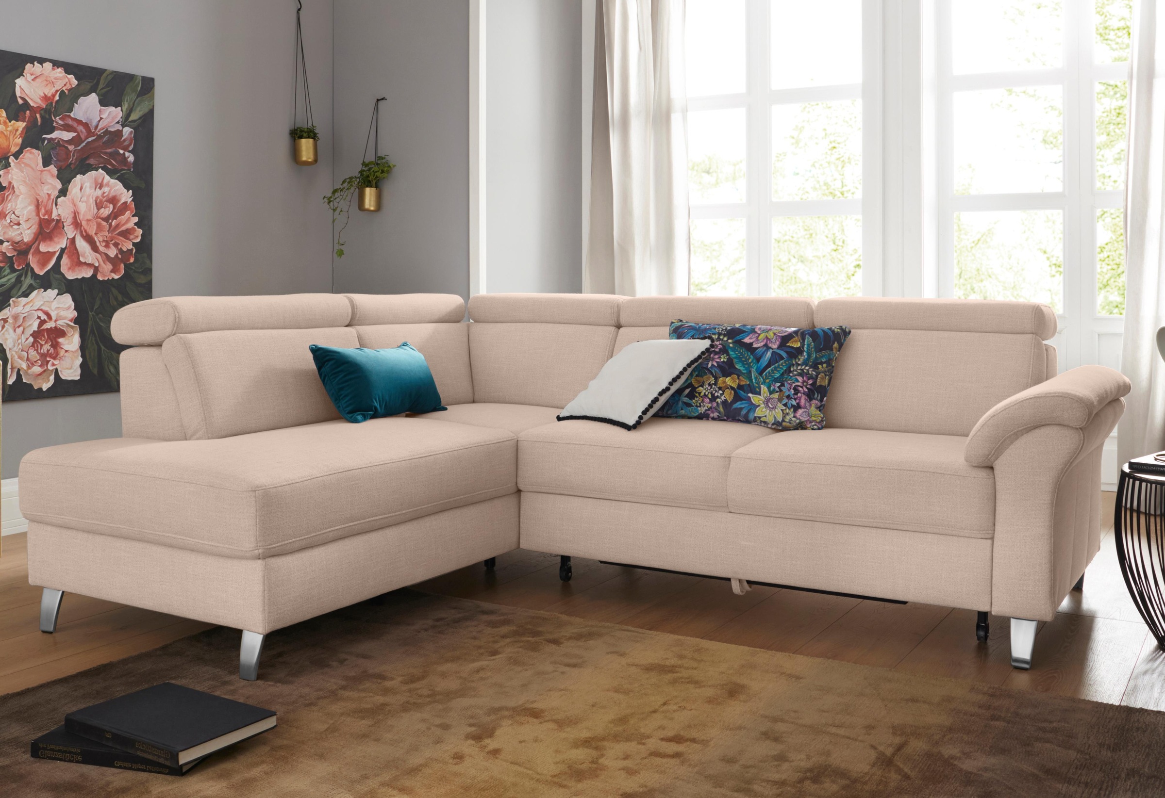 sit&more Ecksofa, inklusive Kopfteilverstellung, wahlweise mit Bettfunktion und Bettkasten