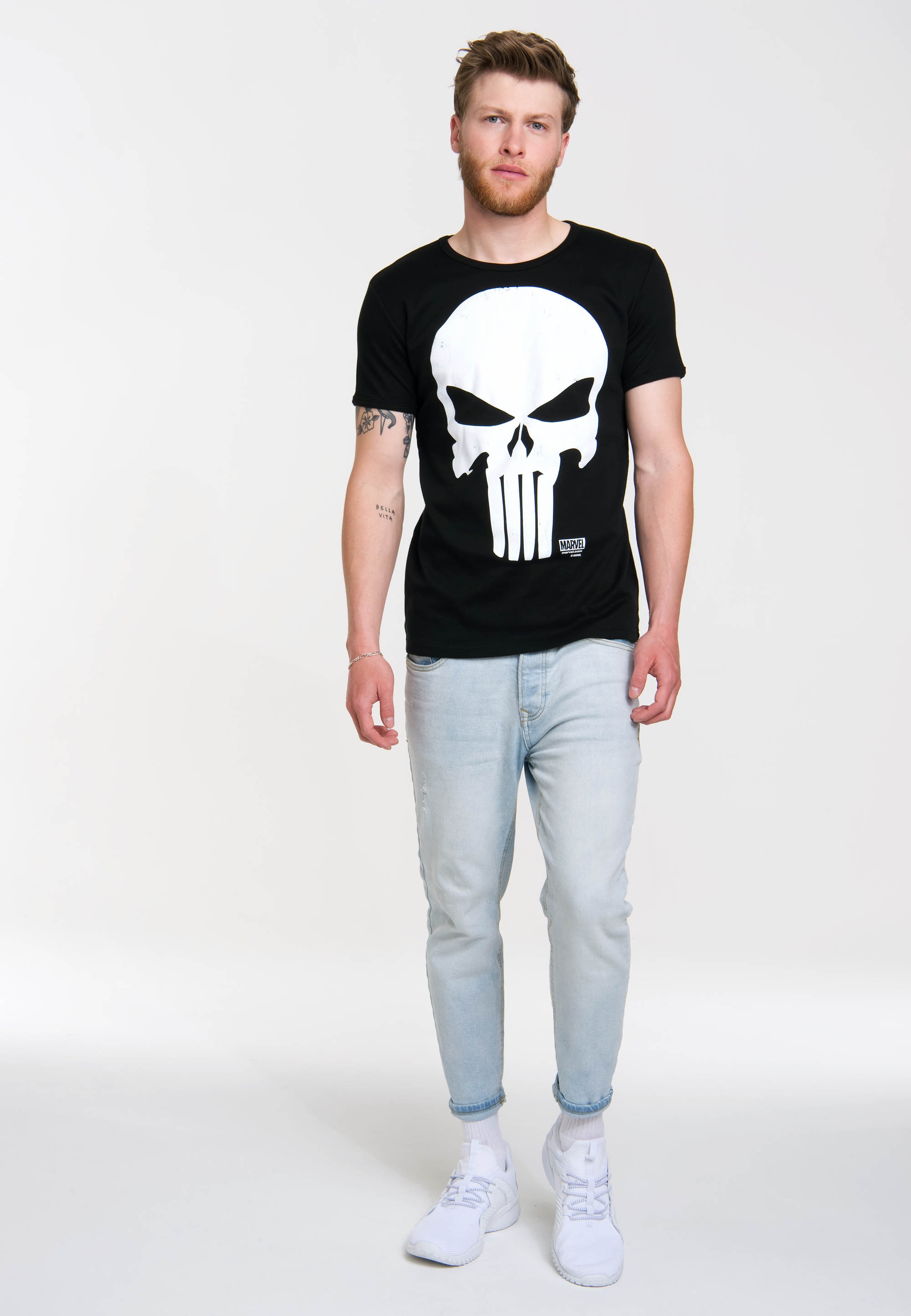 LOGOSHIRT T-Shirt »Marvel - Punisher«, mit großem Punisher-Print