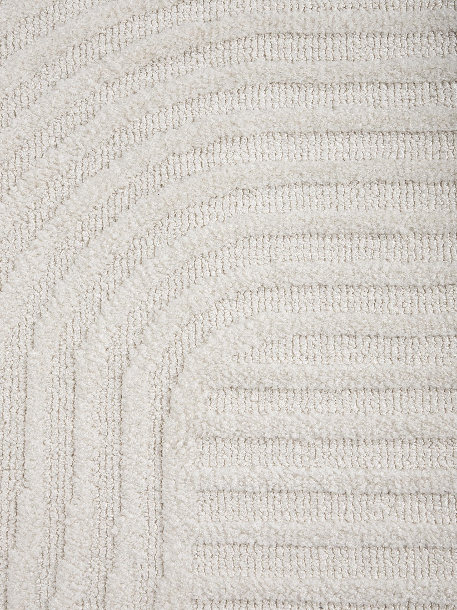carpetfine Teppich »Holly Zen 3«, rund, 12 mm Höhe, Hoch-Tief-Effekt, geometrisch, Zeitloses Design, dekoratives Highlight