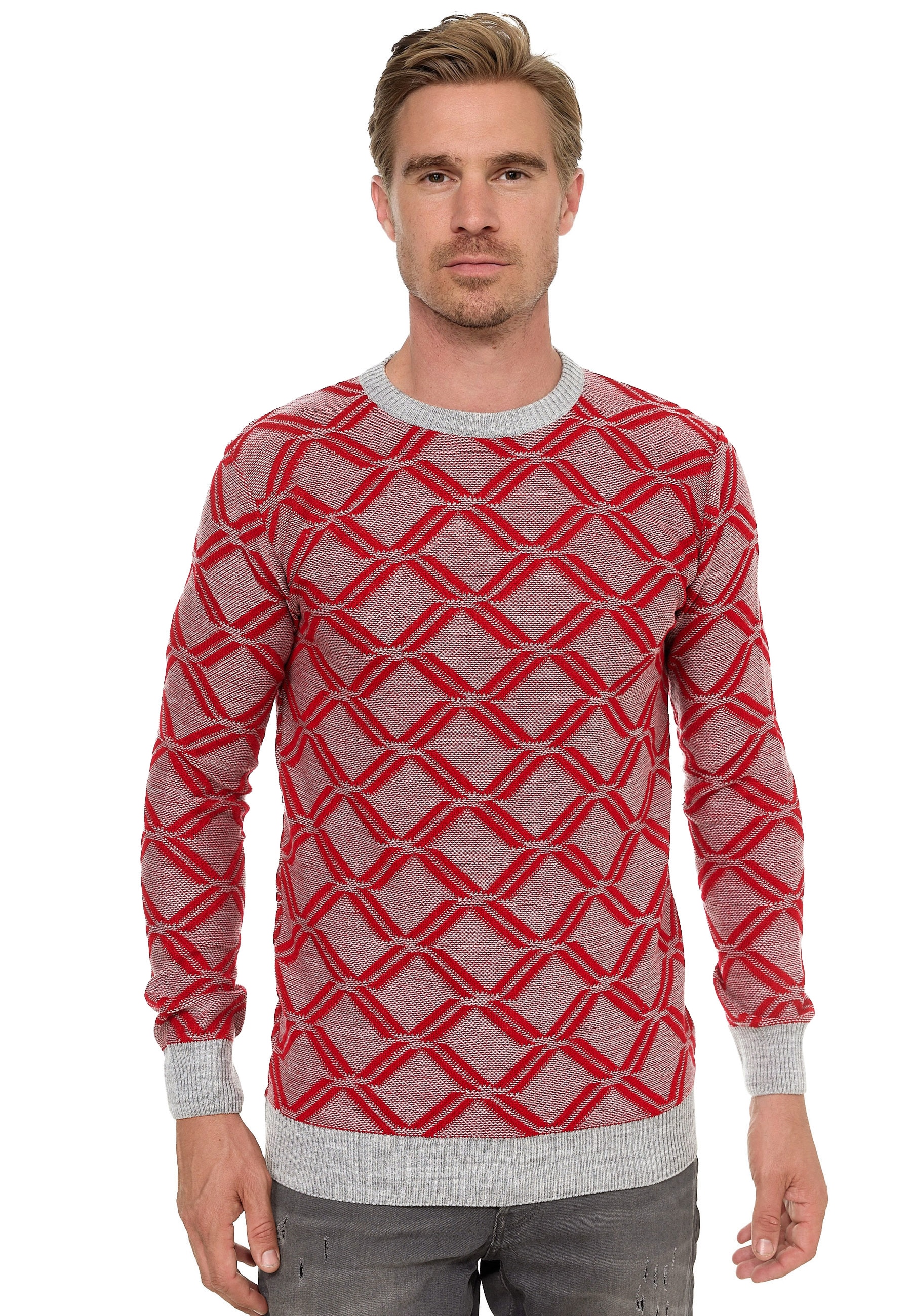 Rusty Neal Strickpullover, in tollem Karo-Design