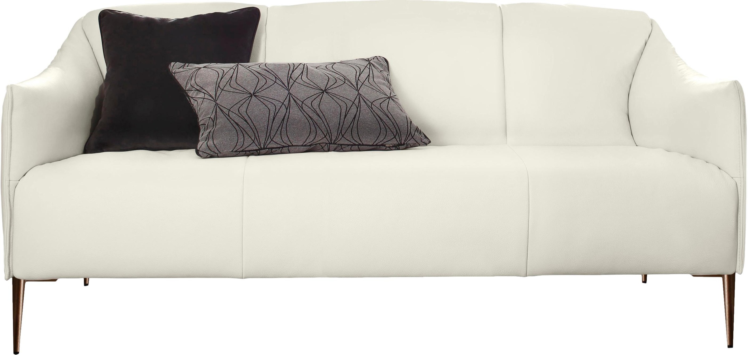 W.SCHILLIG 2,5-Sitzer »sally« mit Metallfüßen in Bronze pulverbeschichtet, Breite 174 cm