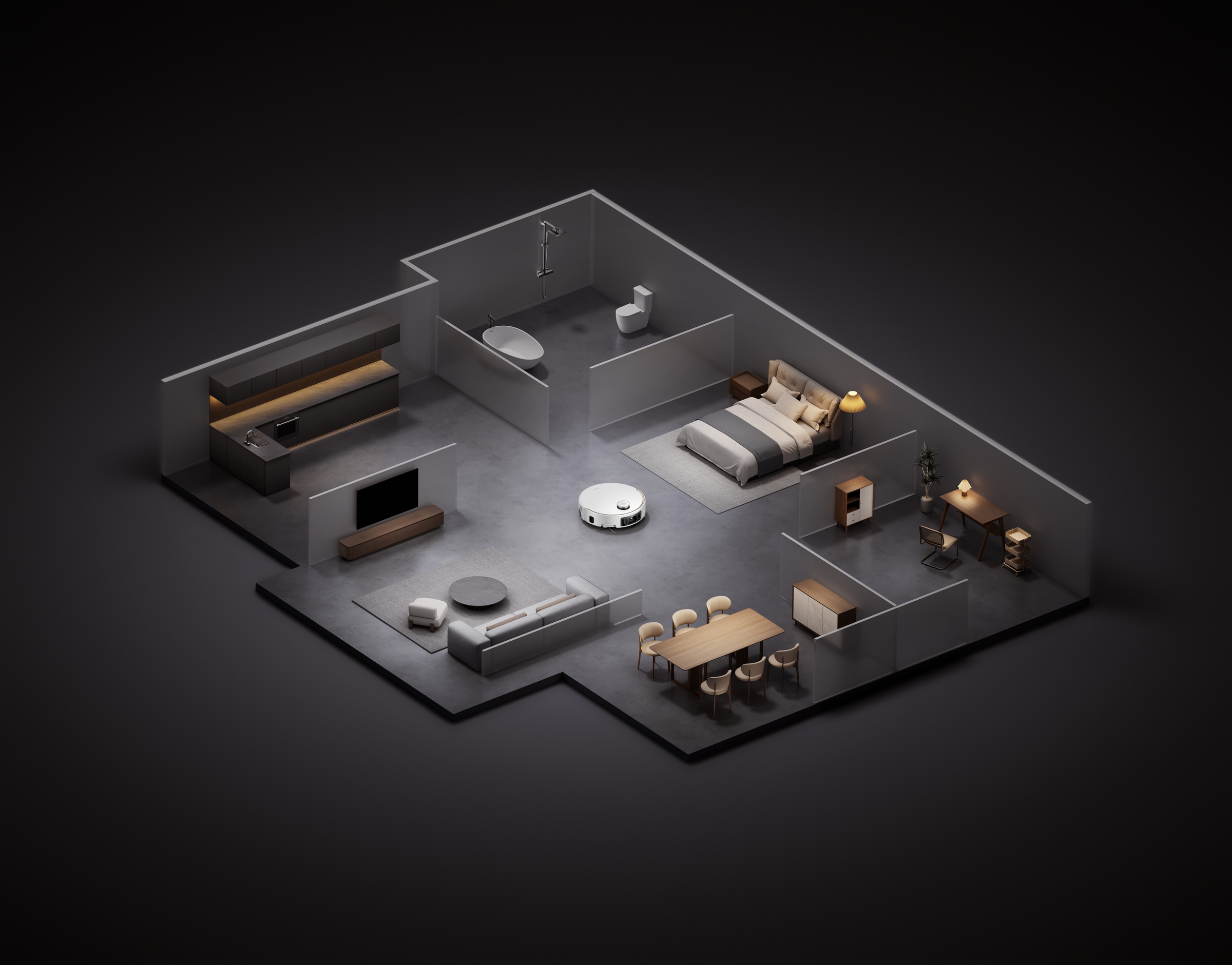 Mova Saugroboter »Z60 Ultra Roller Complete, App- & Sprachsteuerung,« Vollautomatische Basisstation, Anti-Verhedderungsbürste,