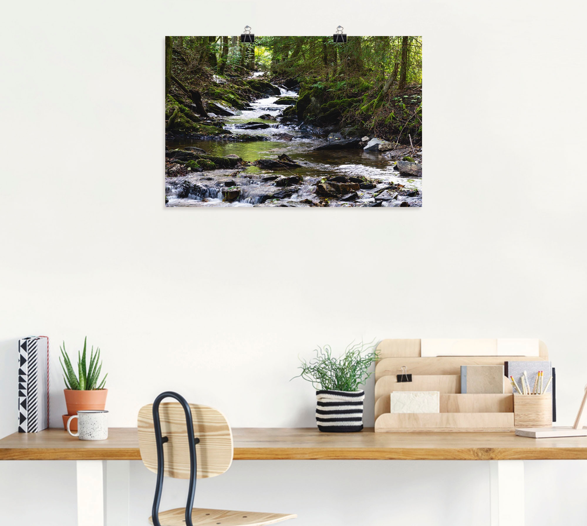 Artland Wandbild »Bachlauf im Wald«, Gewässer, (1 St.), als Alubild, Outdoorbild, Leinwandbild, Poster, Wandaufkleber