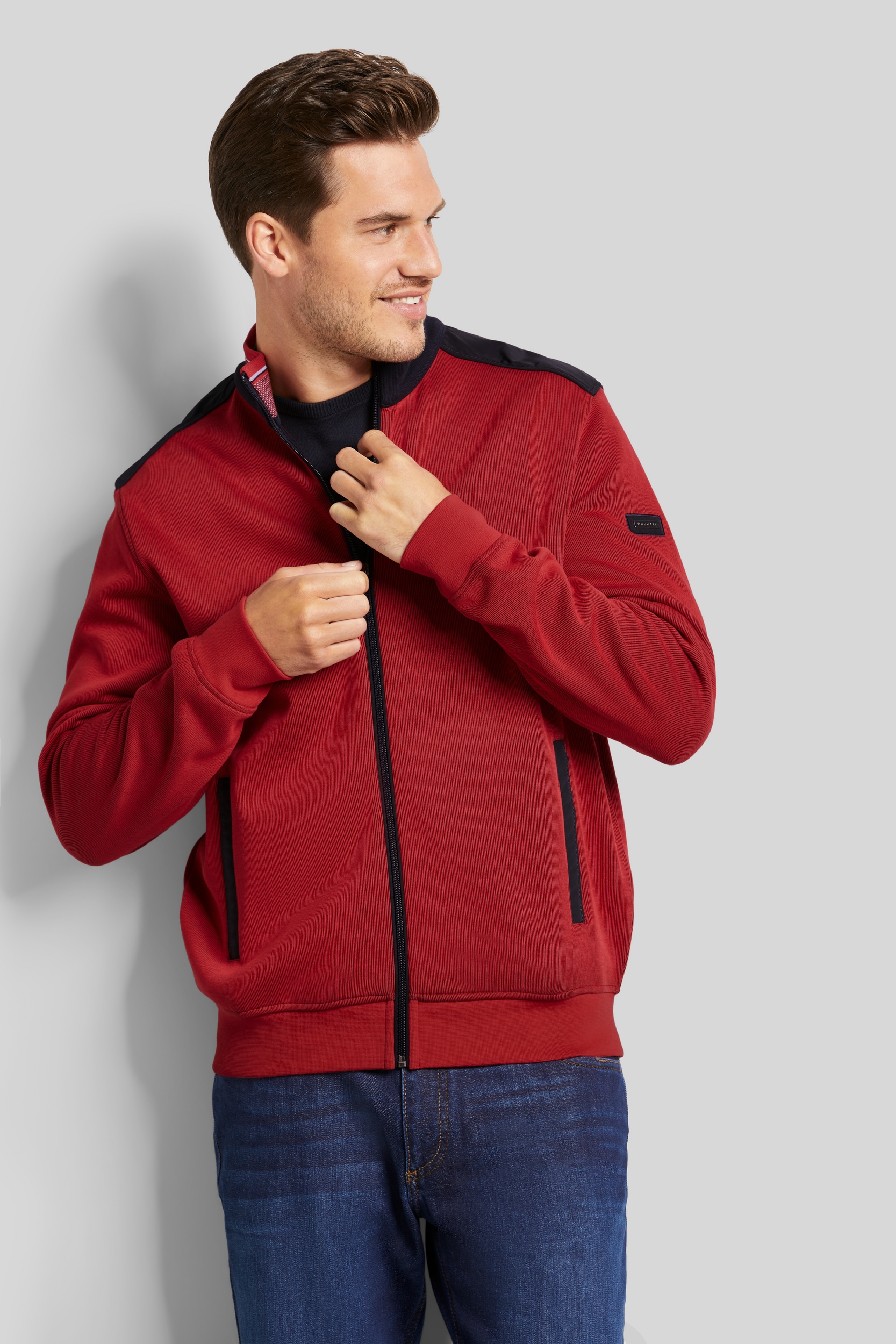 bugatti Sweatjacke, mit Stehkragen günstig online kaufen