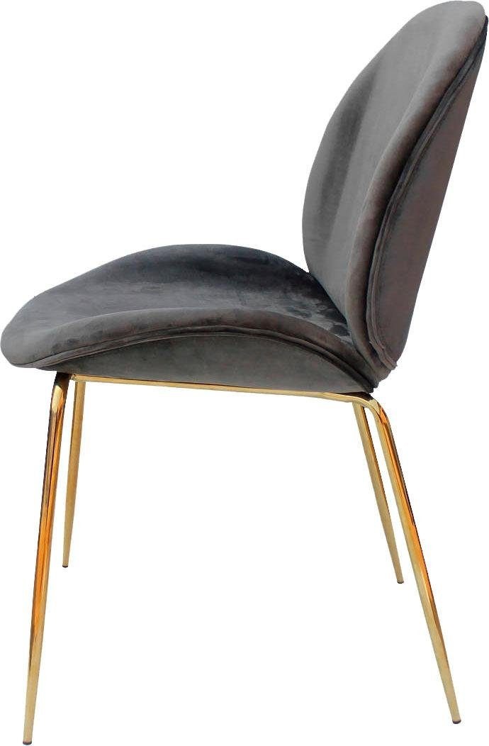 Kayoom Stuhl »Charlize 110 2er-Set, TOPSELLER! Esszimmerstühle,moderne Optik«, (Set), 2 St., Samtstoff, samtweicher Bezug, bequem, zeitlos, moderne Optik