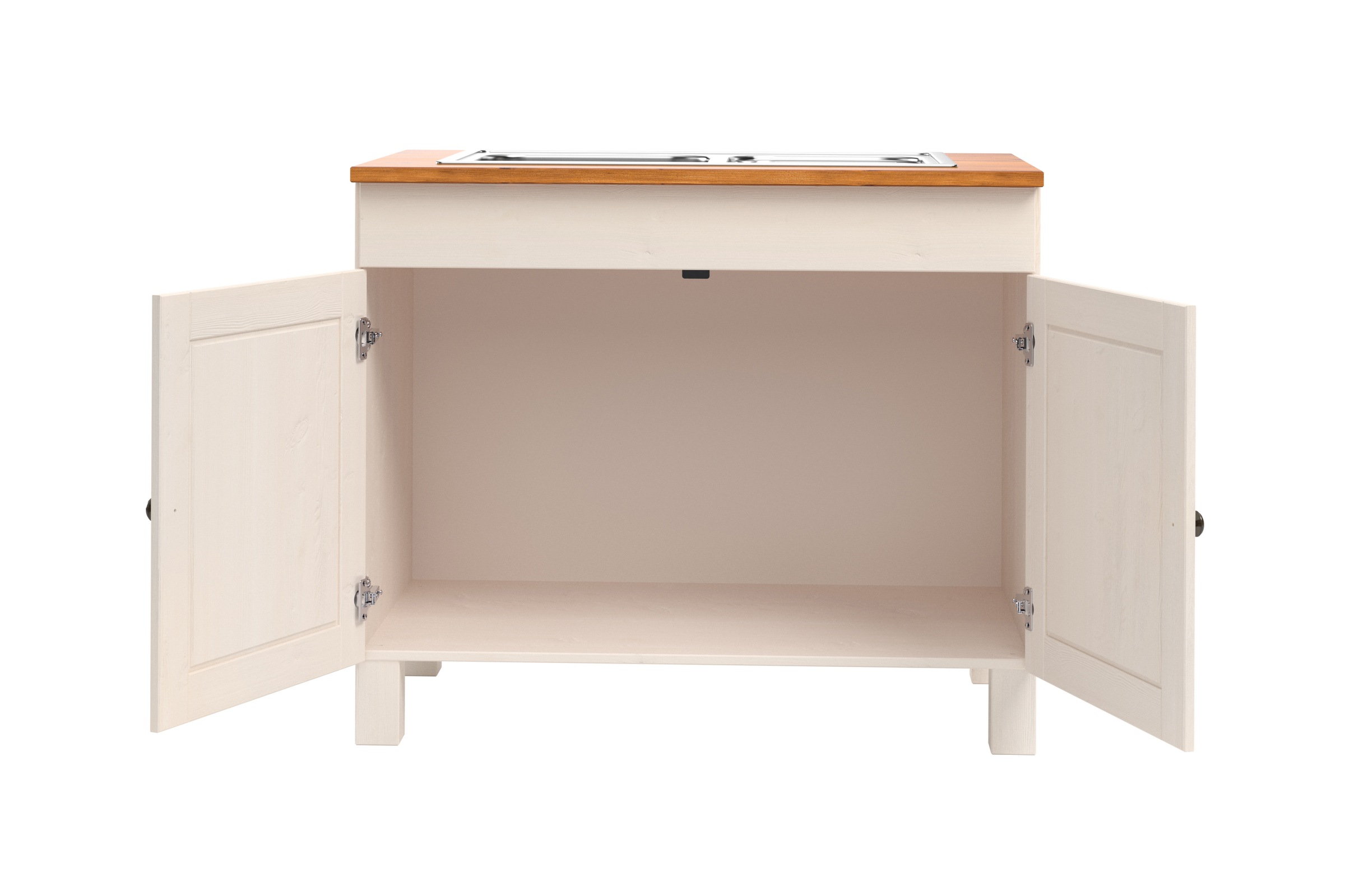 Home affaire Spülenschrank »Alby2«, Mit Metallgriffen, Breite 100 cm
