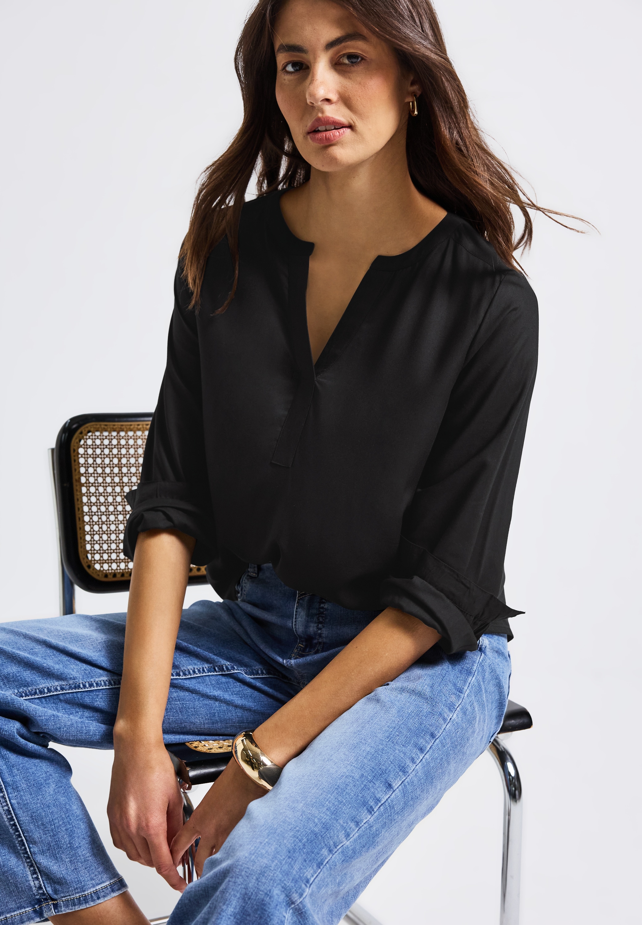 STREET ONE Langarmbluse im Tunika-Stil