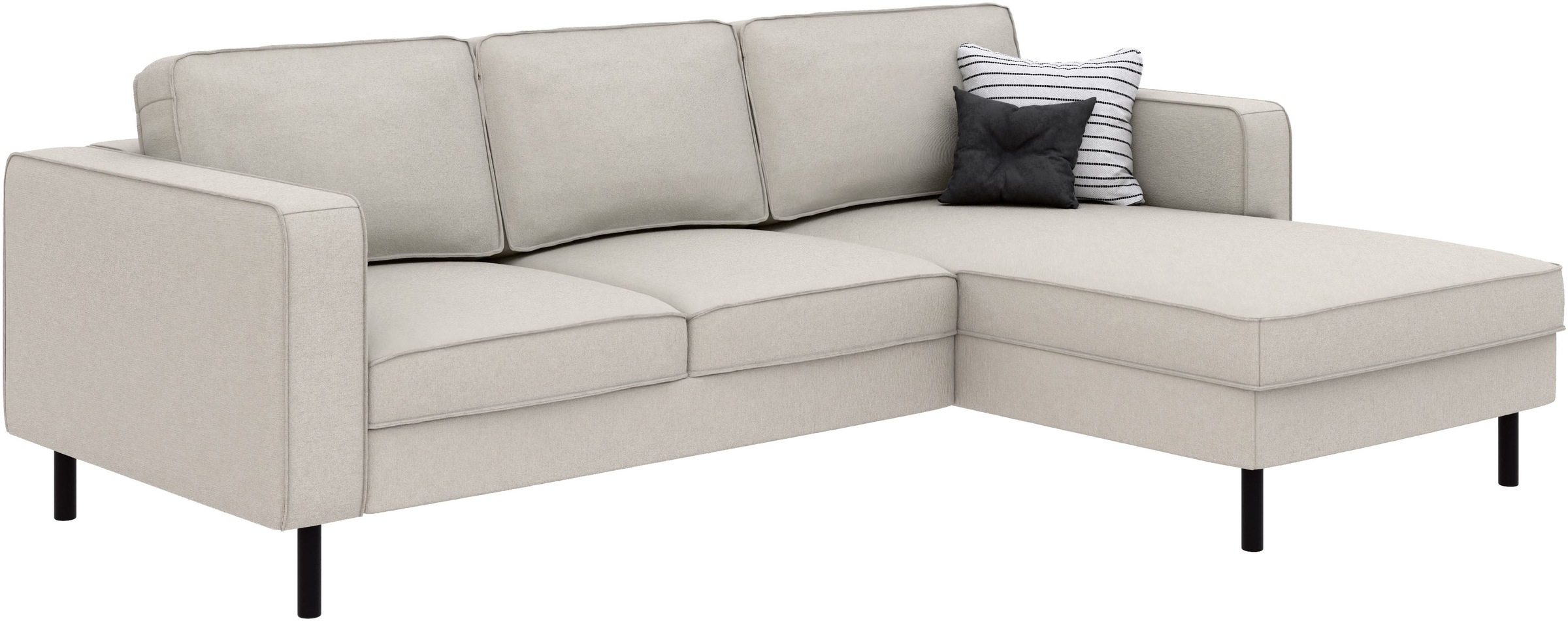 TRENDMANUFAKTUR Ecksofa »Watkins, Couch wahlweise mit Schlaffunktion & Bettkasten, auch in Cord«, Recamiere beidseitig montierbar, Sofa in L-Form, Breite 232 cm