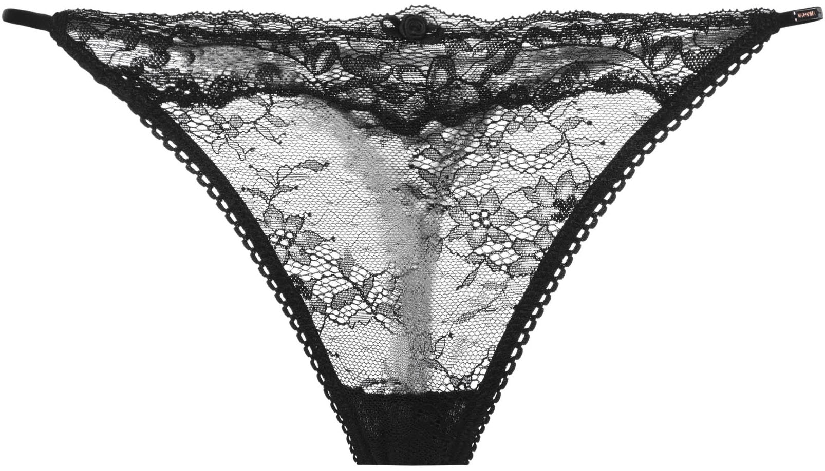 Dorina String 2er Pack,  durchgehende Spitze mit Spitzenbesatz