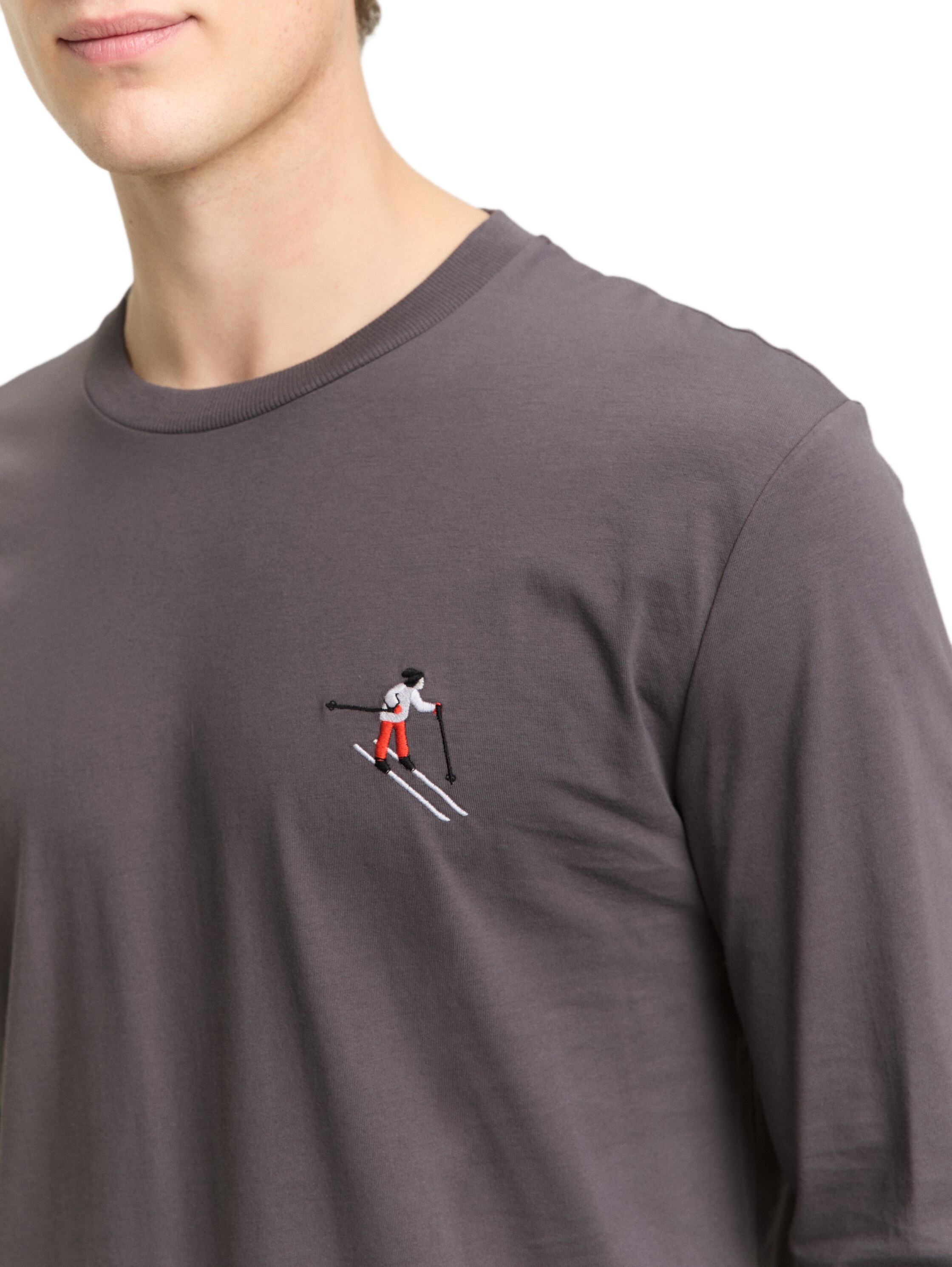 Thumbnail - TOM TAILOR Denim Langarmshirt mit Logo-Stickerei auf der Brust