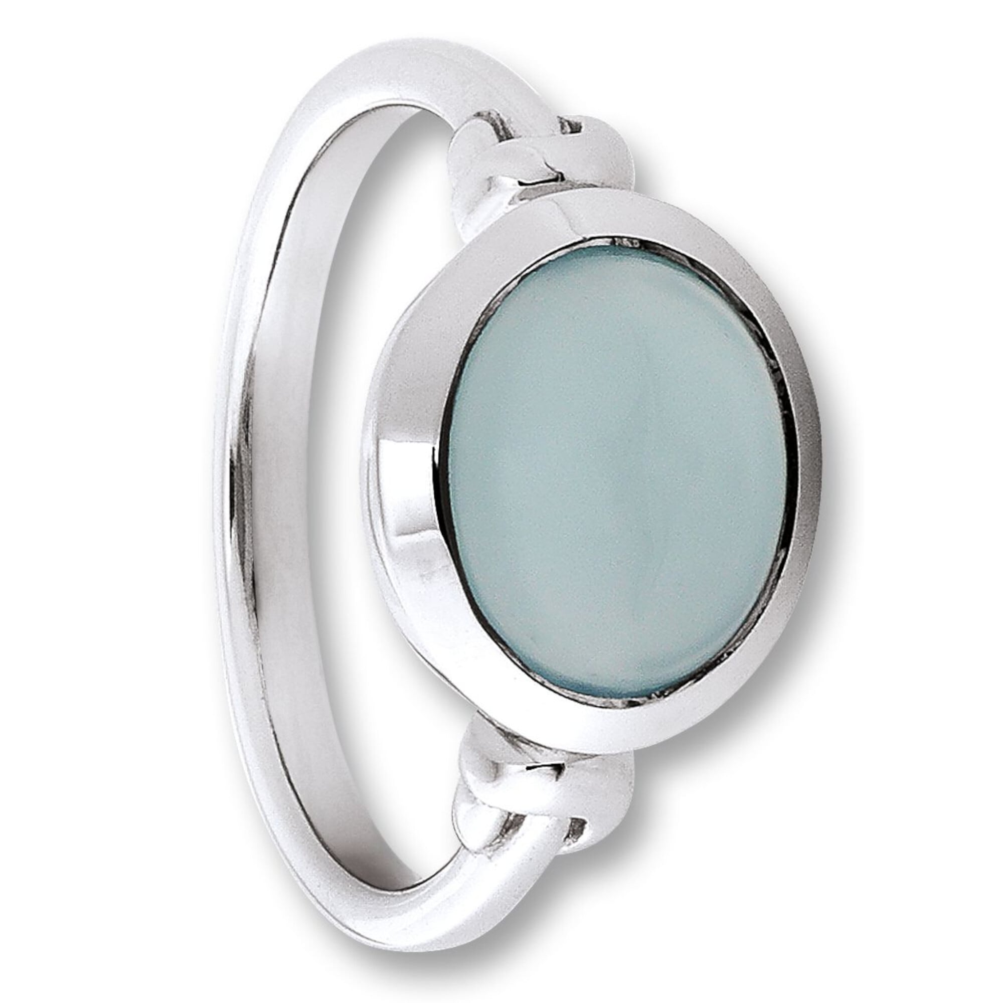 Silberring ONE ELEMENT "Chalcedon Ring aus 925 Silber" Gr. 52, silber, Fingerringe, Damen, 52, Silber 925 (Sterlingsilber), Silberring, Sorgfältig verarbeitet – langlebig & angenehm im Alltag