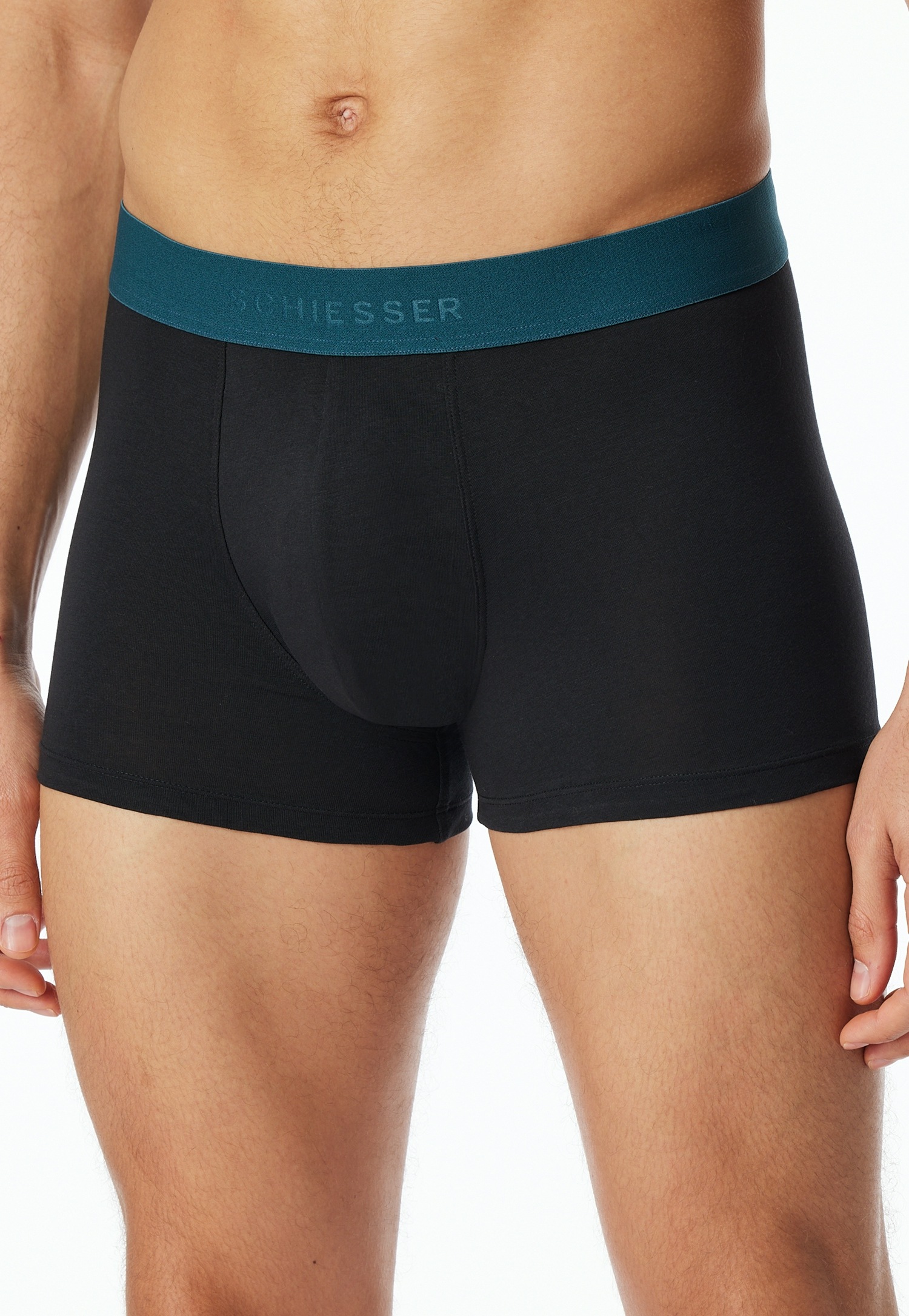 Schiesser Boxershorts »95/5 Multipacks«, (3er Pack), mit farblich abgesetztem, sportlichem Logo-Webgummibund
