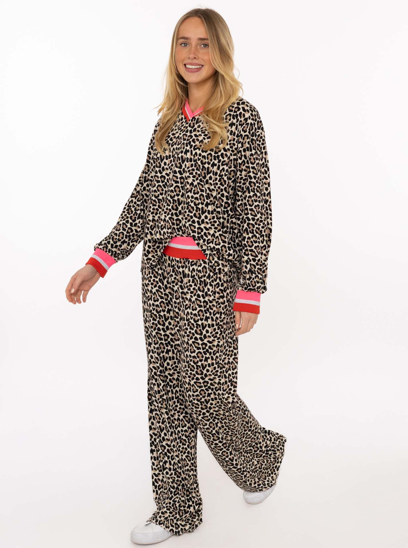 Zwillingsherz Stoffhose »"Leo"«  Elastischer Bund, Leomuster, fließender Stoff, leichtes Material