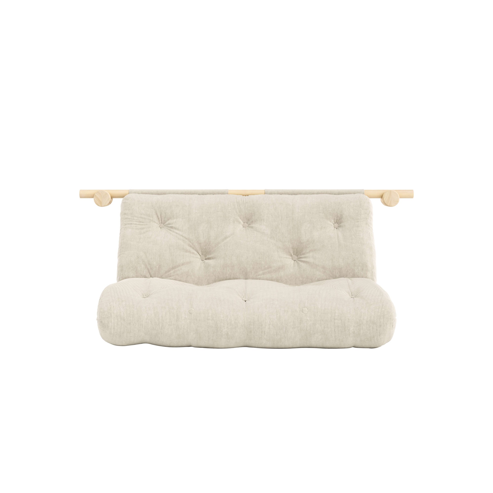 Karup Design Schlafsofa »Hooked Schlafsessel, Sitz- und Schlafplatz, Wandmontiert, platzsparend«, Futonmatratze inkl. Halterungsset aus FSC®-zertifiziertem Massivholz