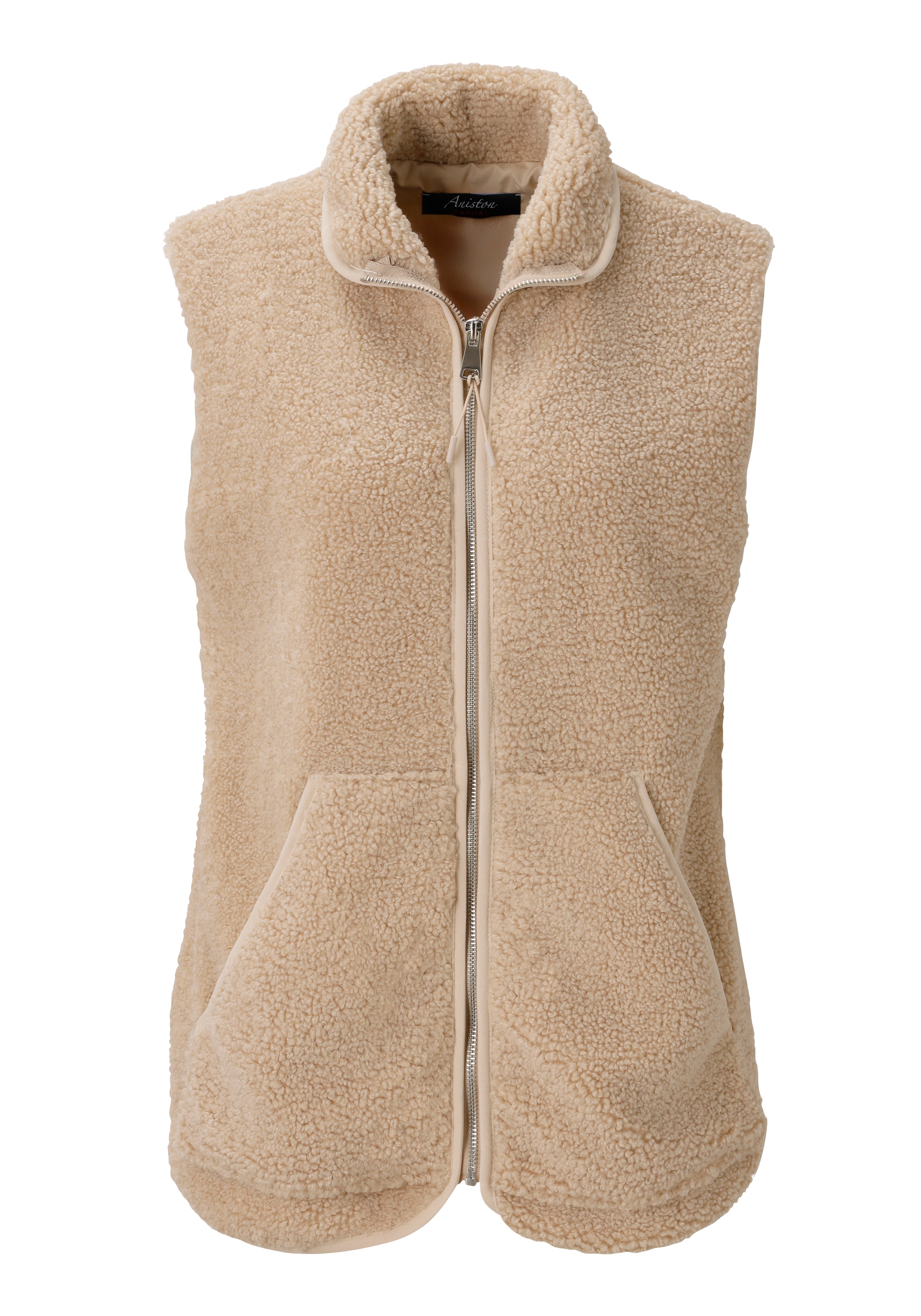 Aniston CASUAL Plüschweste mit Stehkragen - NEUE KOLLEKTION