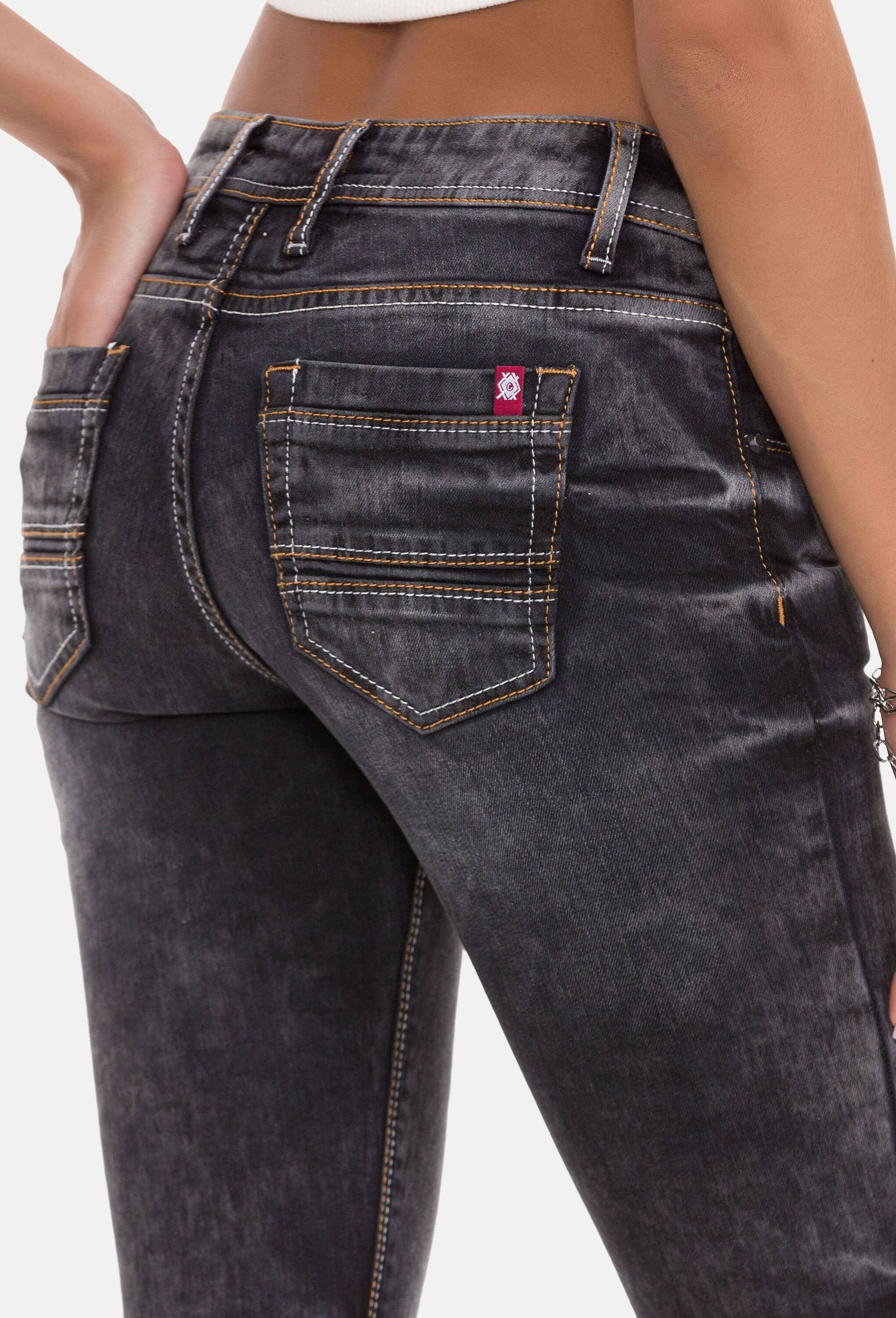 Cipo & Baxx Slim-fit-Jeans »Cipo & Baxx Jeans« im Used-Look, WD443