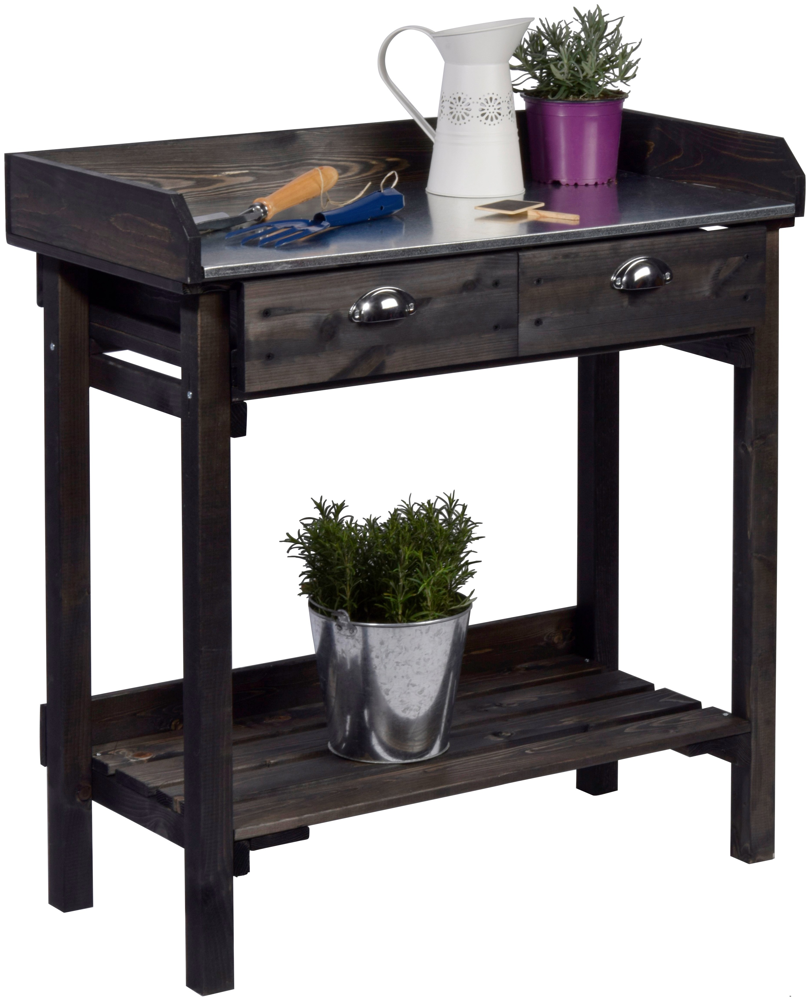 Thumbnail - dobar Pflanztisch BxTxH: 79x39x90 cm, mit 2 Schubladen