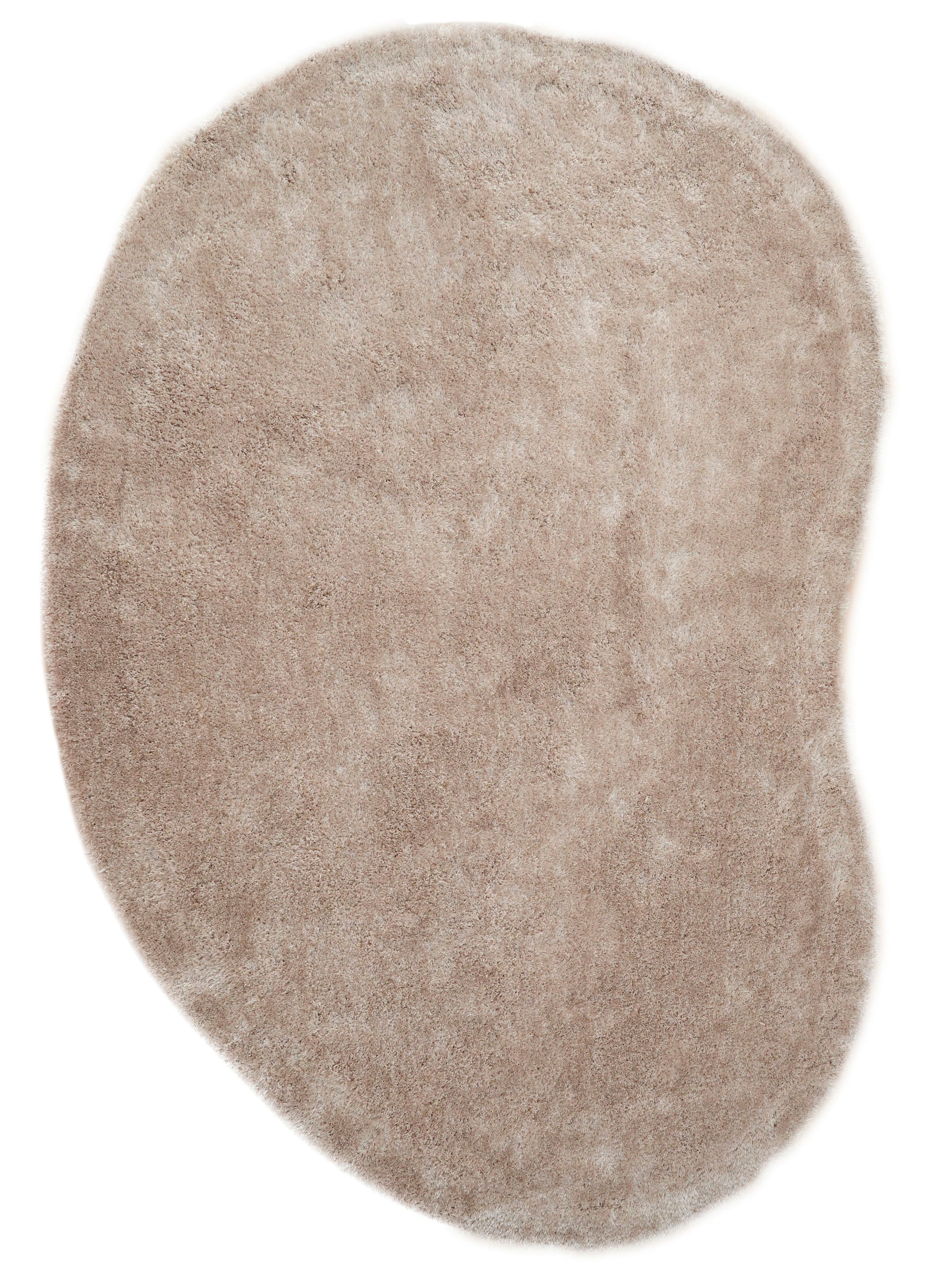 Bruno Banani Hochflor-Teppich "Dana Bean shape, besondere Form, weich, Mikrofaser Teppiche" U-förmig 30 mm Höhe organische Form, uni, Wohnzimmer, Schlafzimmer, Esszimmer