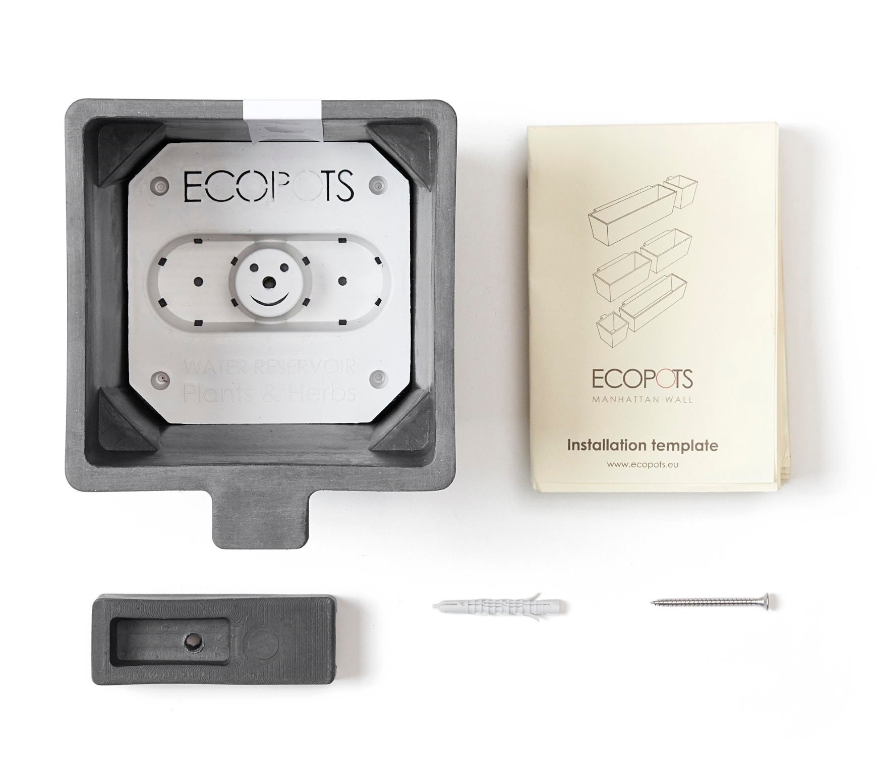 ECOPOTS Blumentopf »MANHATTAN S Grey« BxTxH: 17,2x17,515 cm