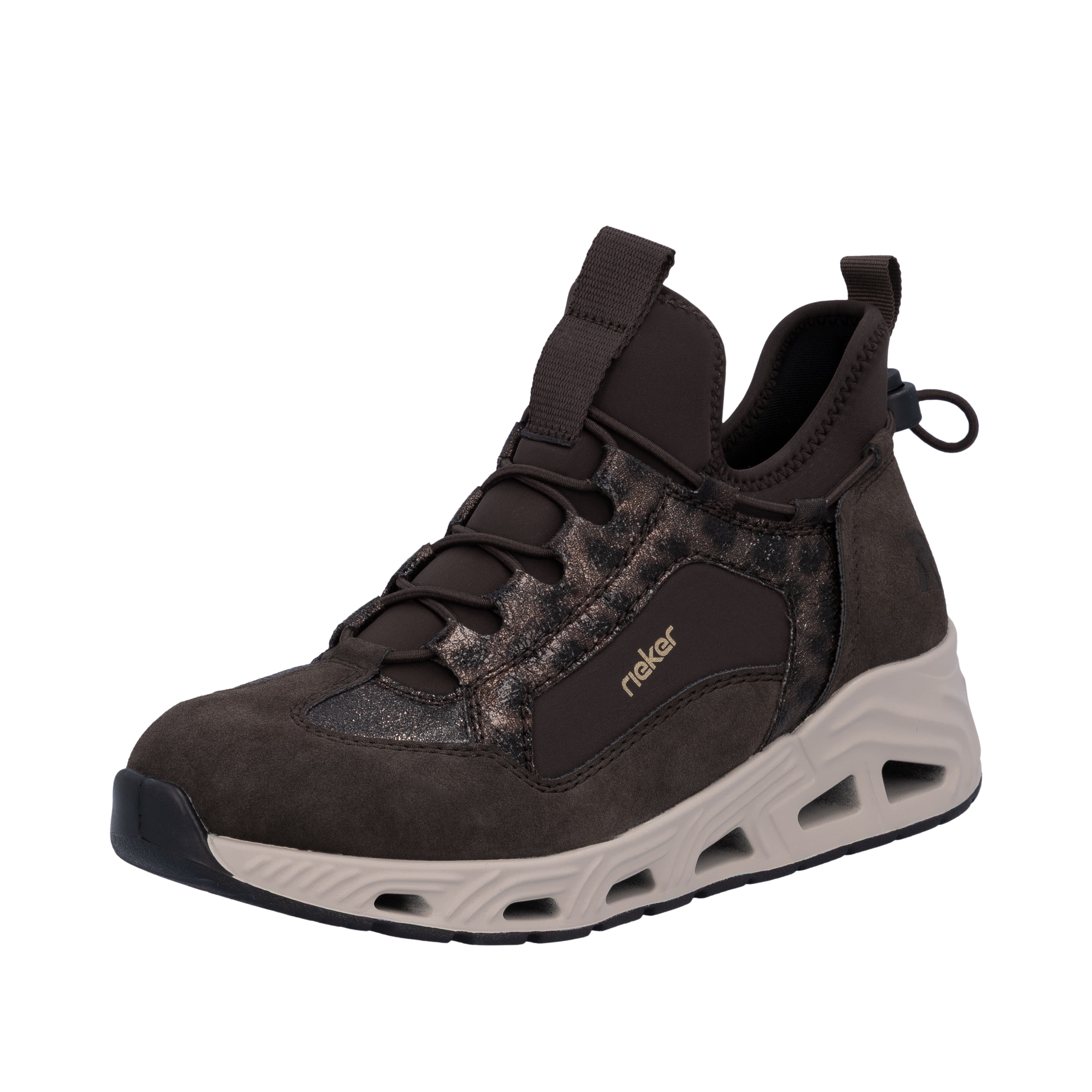 Rieker Slip-On Sneaker Freizeitschuh, Schlupfboots, High-Top-Sneaker, Slip-On mit Gummizug