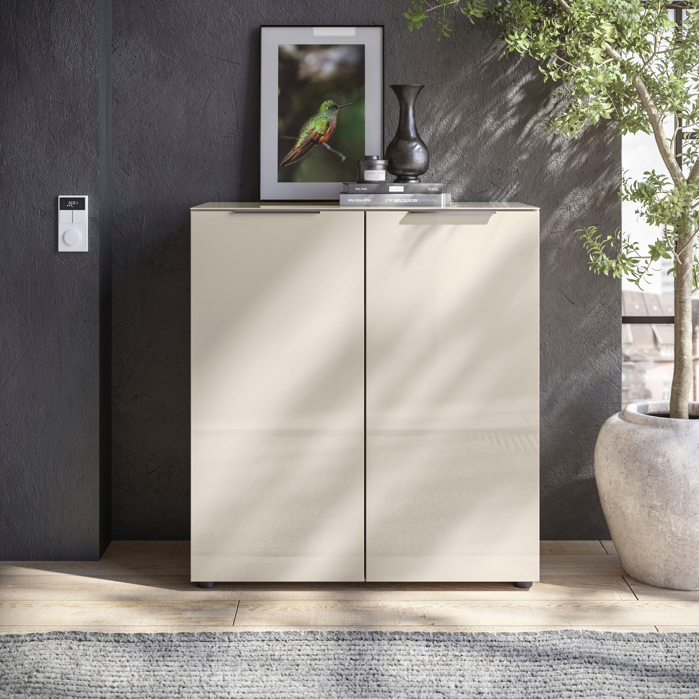 HBZ Kommode »Santorin, BxHxT 90x99x40 cm«, (1 St.), Breite 90cm, Softclose für Türen, Melaminbeschichtung