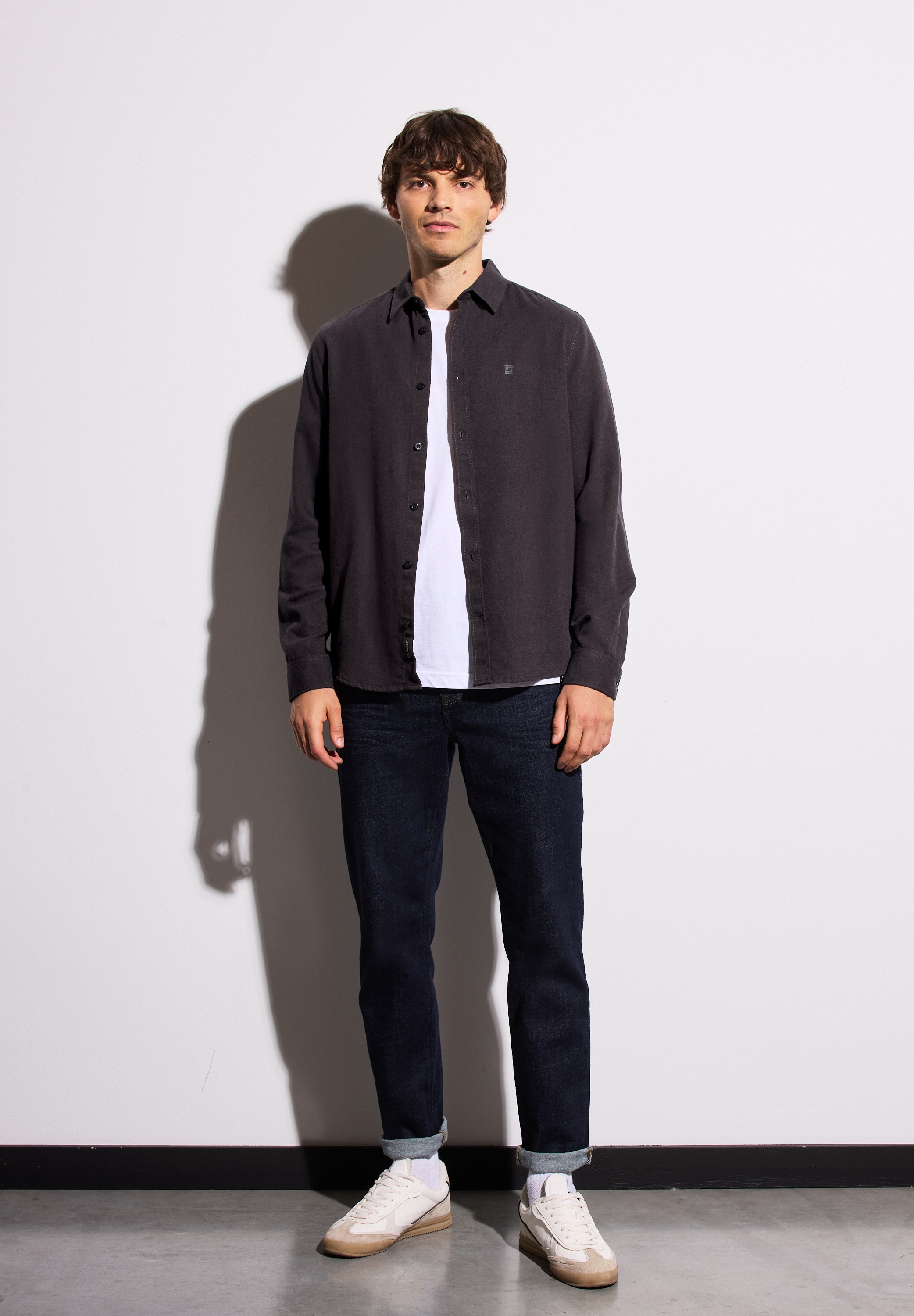 STREET ONE MEN Langarmhemd, aus reiner Baumwolle