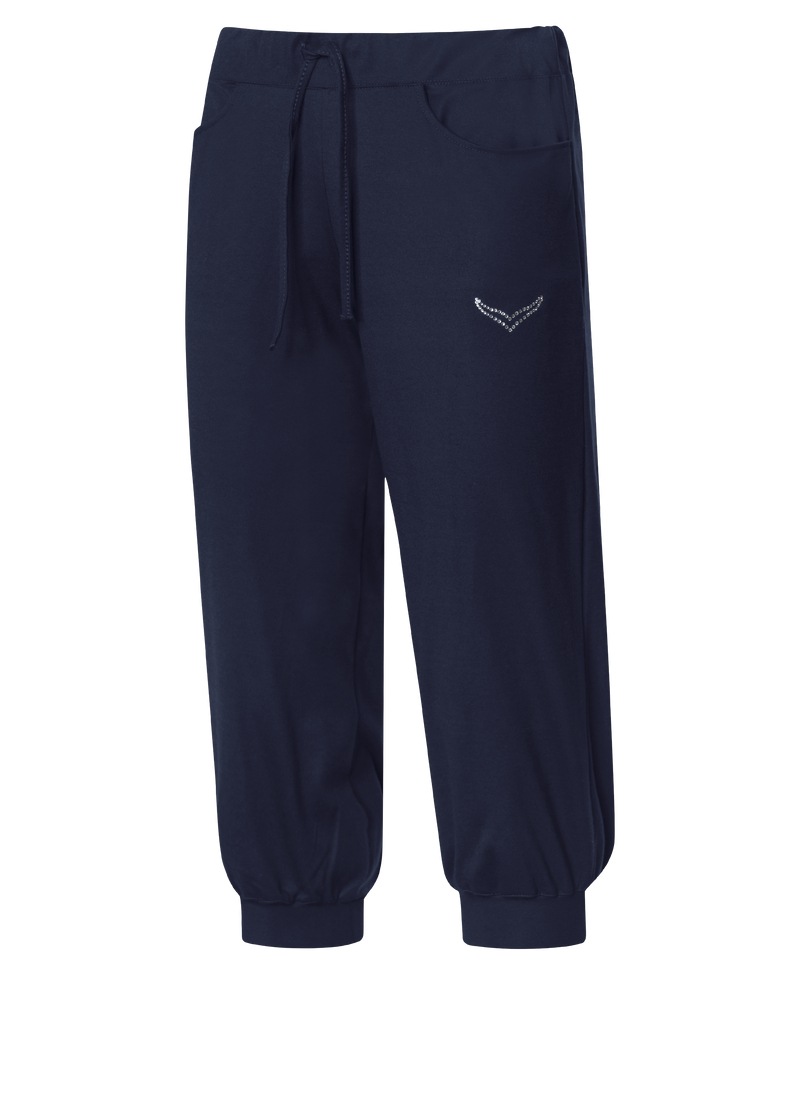 Trigema Jerseyhose "TRIGEMA Hüfthose mit Kristallsteinen" günstig online kaufen