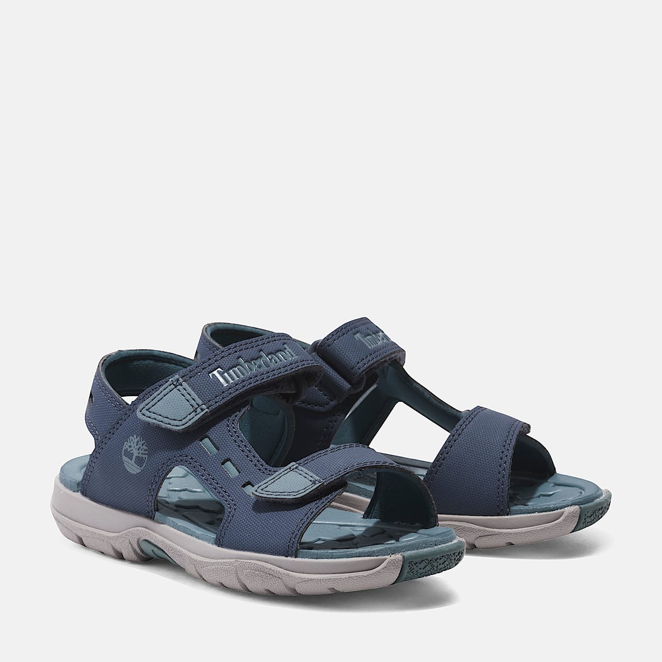 Sandale TIMBERLAND "MOSS JUMP BACKSTRAP SANDAL", Mädchen, Gr. 31, dunkelblau, Leder, Schuhe Sandale, aus Leder
