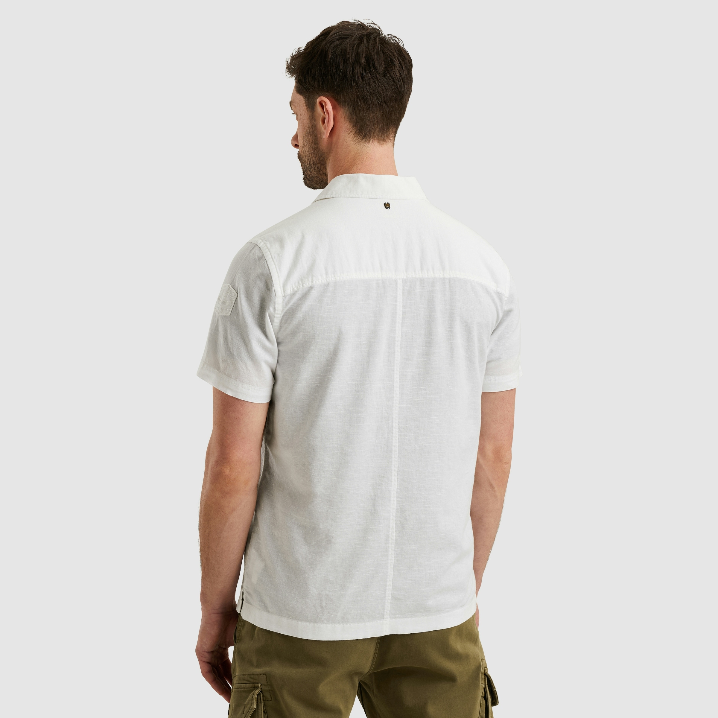 PME LEGEND Kurzarmhemd »Short Sleeve Shirt Ctn linen«, mit Leinenstruktur