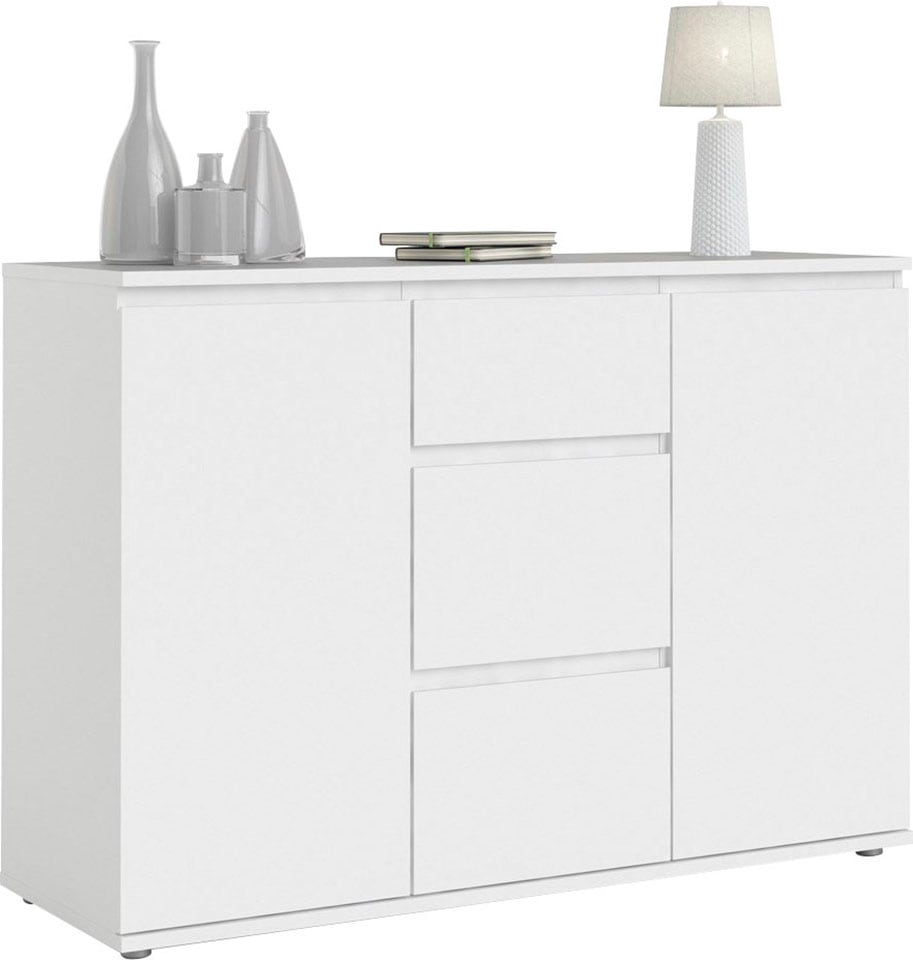 INOSIGN Sideboard "Nova, Aufbewahrung, Schubladenschrank, Sideboard,", 2 Türen, 3 Schubladen, grifflos, Breit e120 cm, H