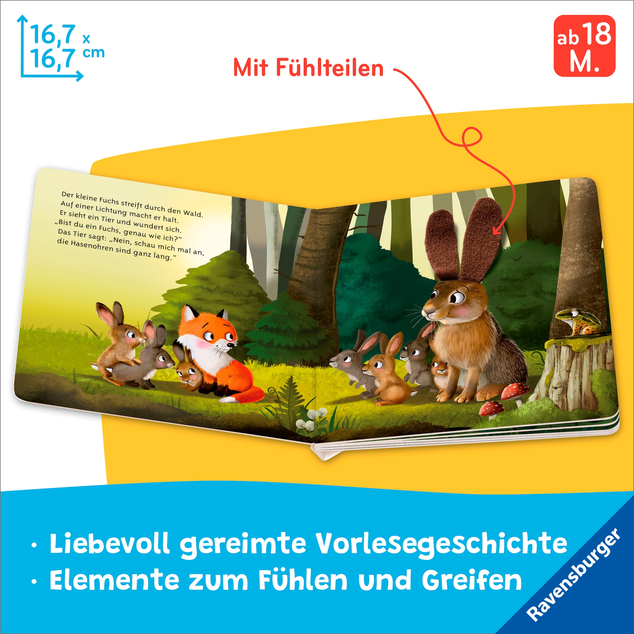 Ravensburger Buch »Pappbilderbuch, Mein erstes Vorlese-Fühlbuch: Bist du ein Fuchs?«