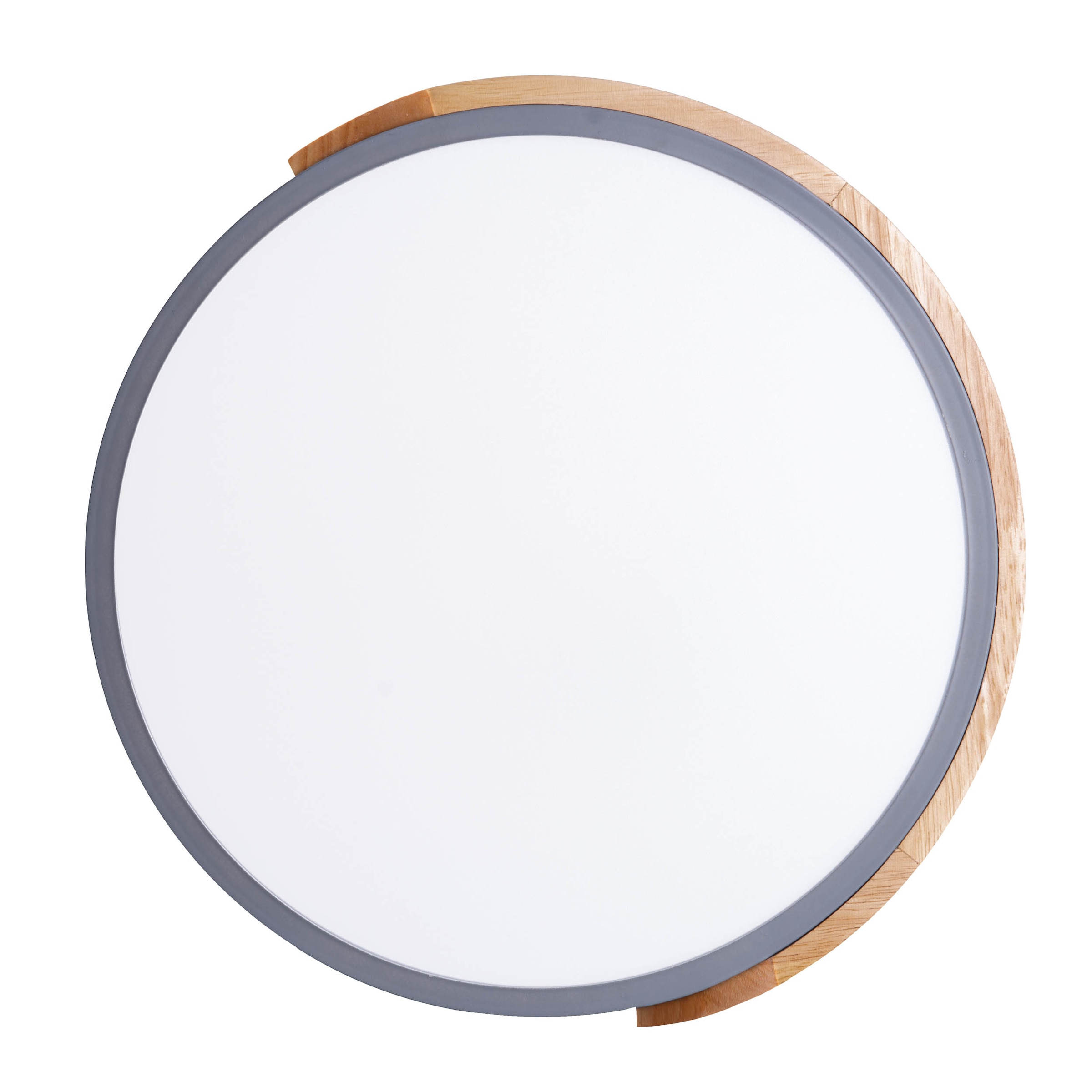 näve LED Deckenleuchte »Borneo«, 1 flammig, Leuchtmittel LED-Modul | Leuchtmittel wechselbar, Dimmbar per Fernbedienung (inkl.), CCT, Memory, Nachtlicht, Holzrand