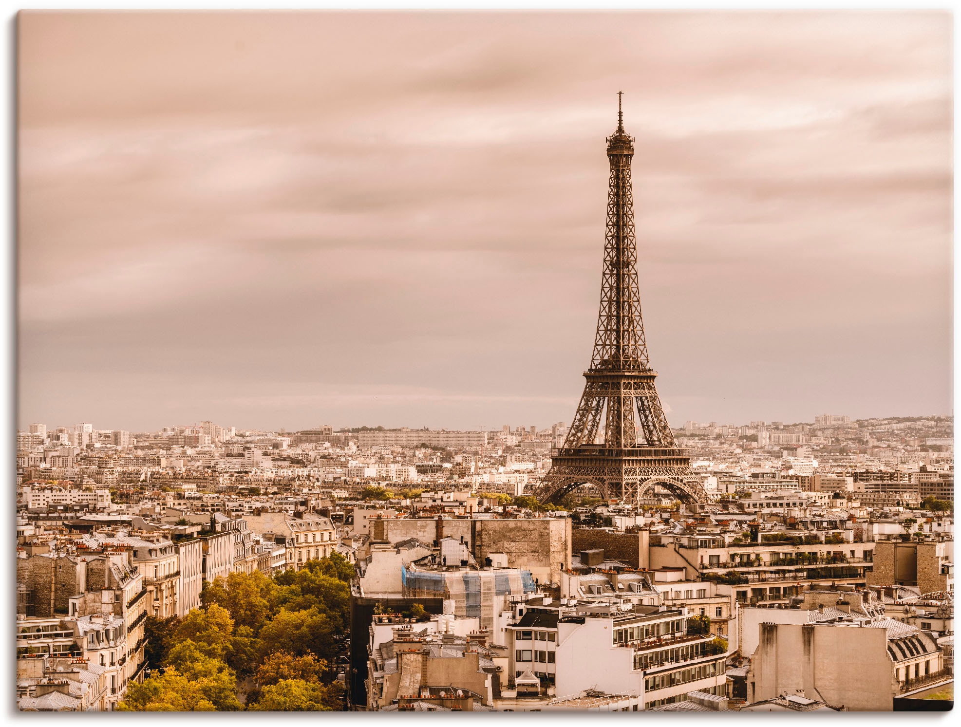 Artland Wandbild "Paris Eiffelturm I", Frankreich, (1 St.), als Alubild, Outdoorbild, Leinwandbild, Wandaufkleber, versc