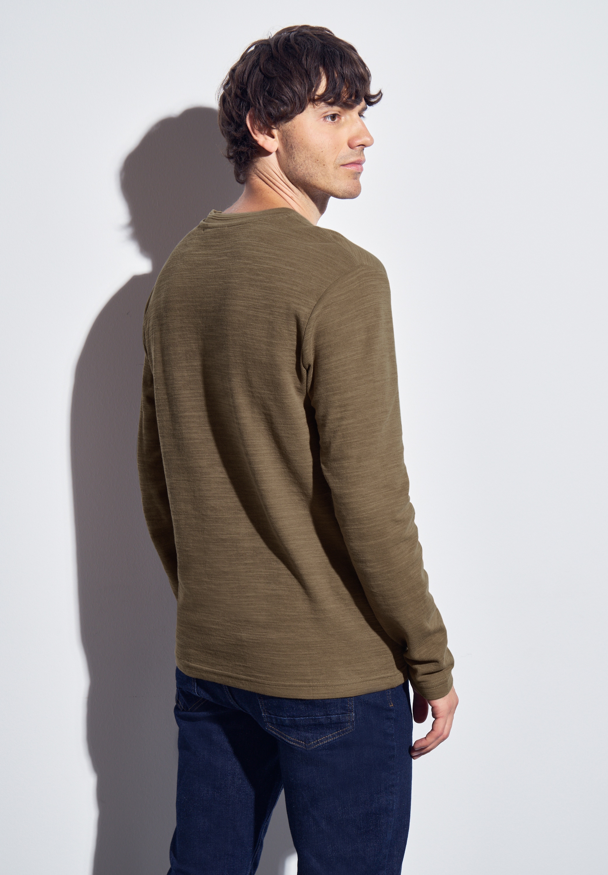 STREET ONE MEN Langarmshirt, im soften Baumwoll-Mix