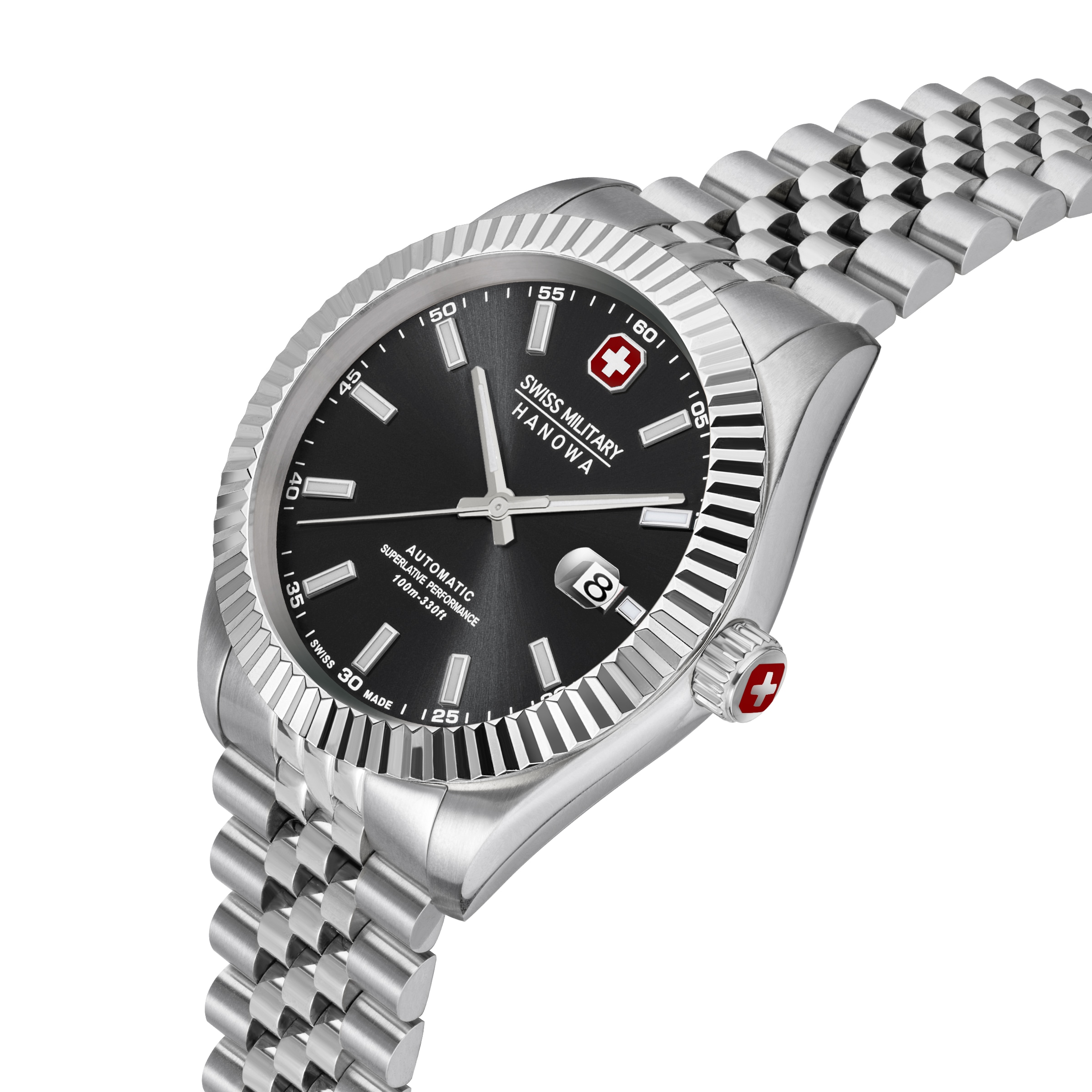 Swiss Military Hanowa Automatikuhr »Diligenter« Armbanduhr, Herrenuhr, Swiss Made, Mechanische Uhr, Edelstahlarmband