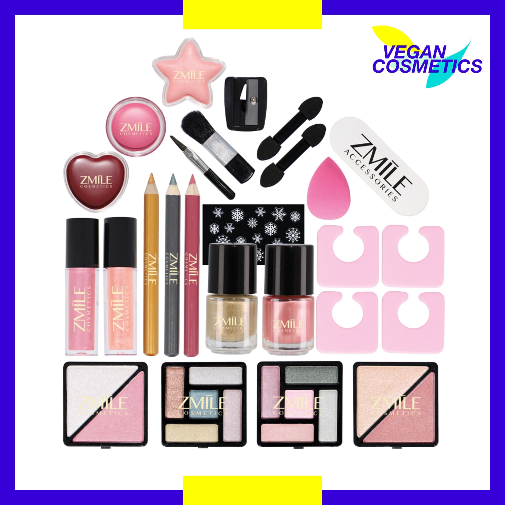 ZMILE COSMETICS Kosmetik-Adventskalender »ZMILE COSMETICS Adventskalender Square Jingle and Glow vegane Kosmetik« ab 12 Jahren vegan