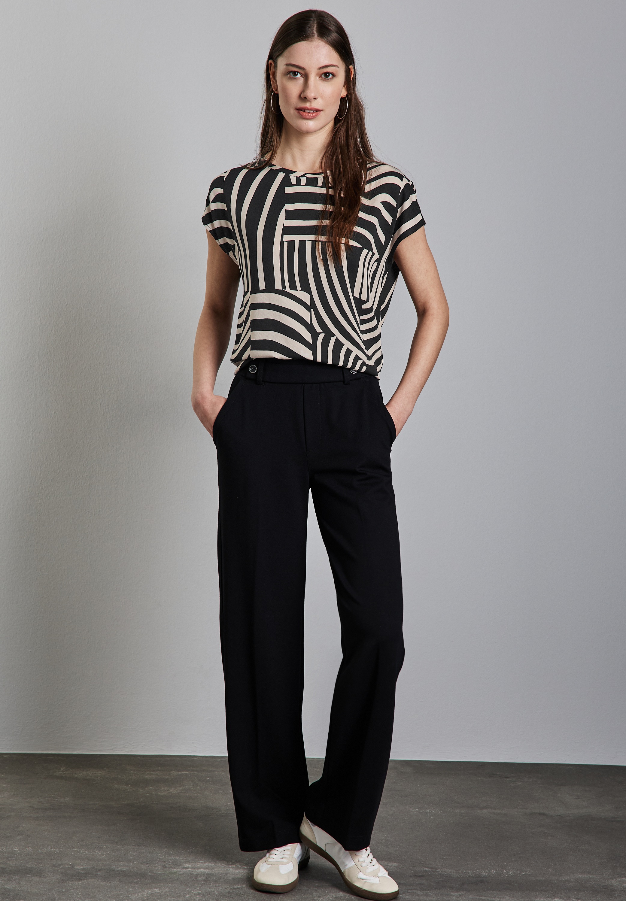 STREET ONE Print-Shirt, mit U-Boot-Ausschnitt