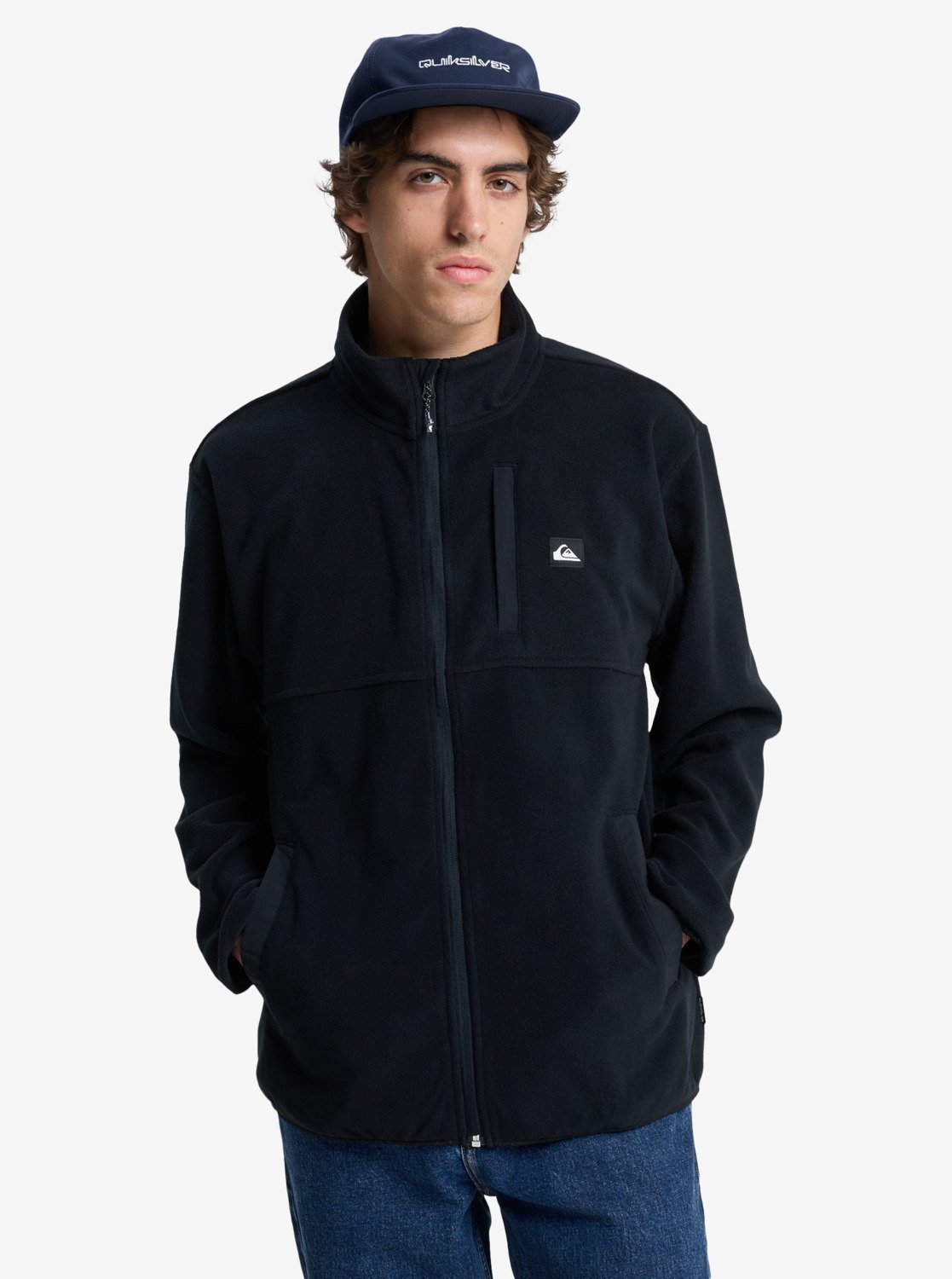 Quiksilver Fleecejacke "NO DESTINATION FZ" mit Reißverschluss, hüftbedeckende Länge
