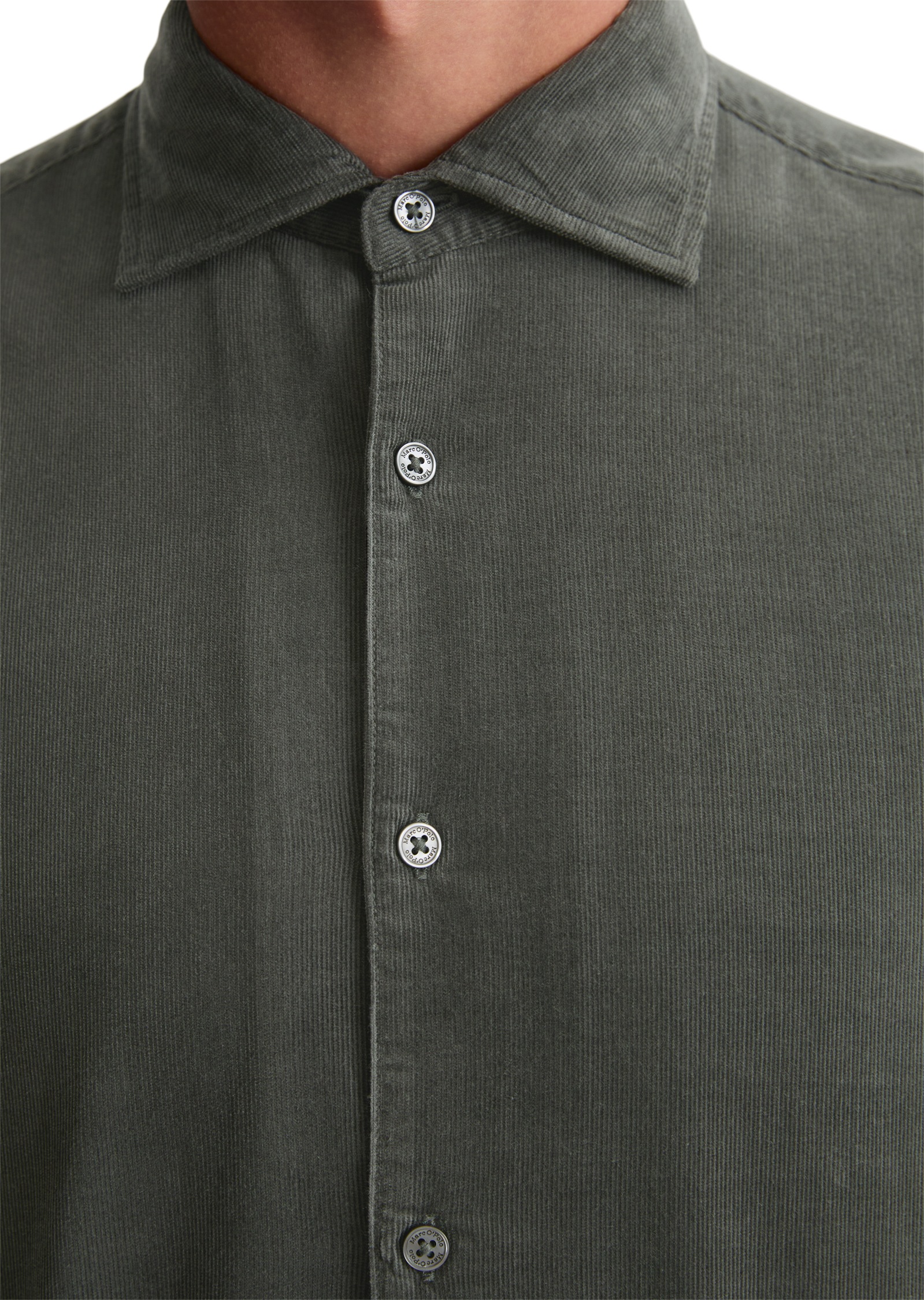 Marc O'Polo Langarmhemd, aus Cord, regular fit, mit feiner Rippenstruktur