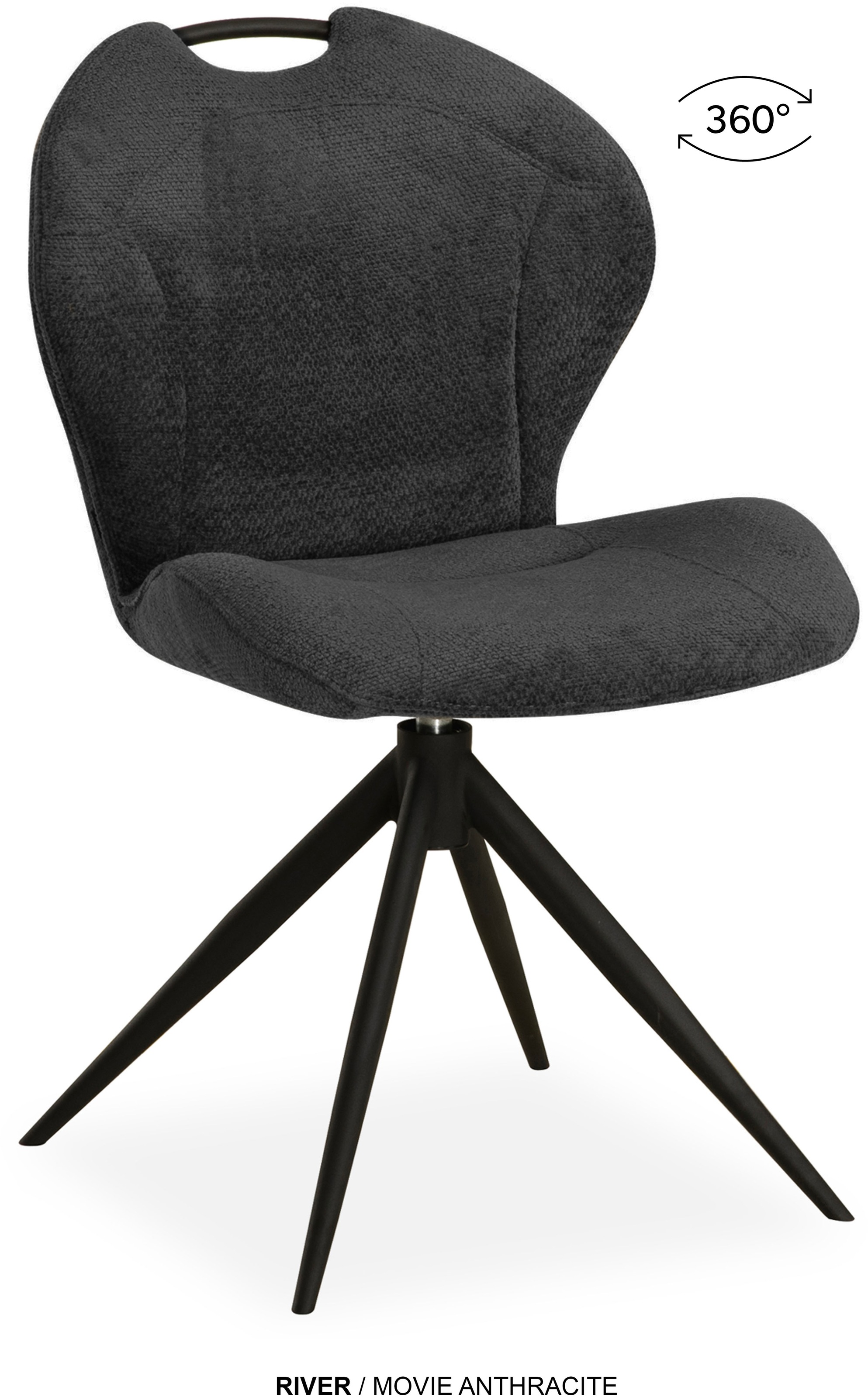 OMG Design Esszimmerstuhl "River" (Set) 1 Stk. Stoff Drehstuhl mit auto-ret günstig online kaufen