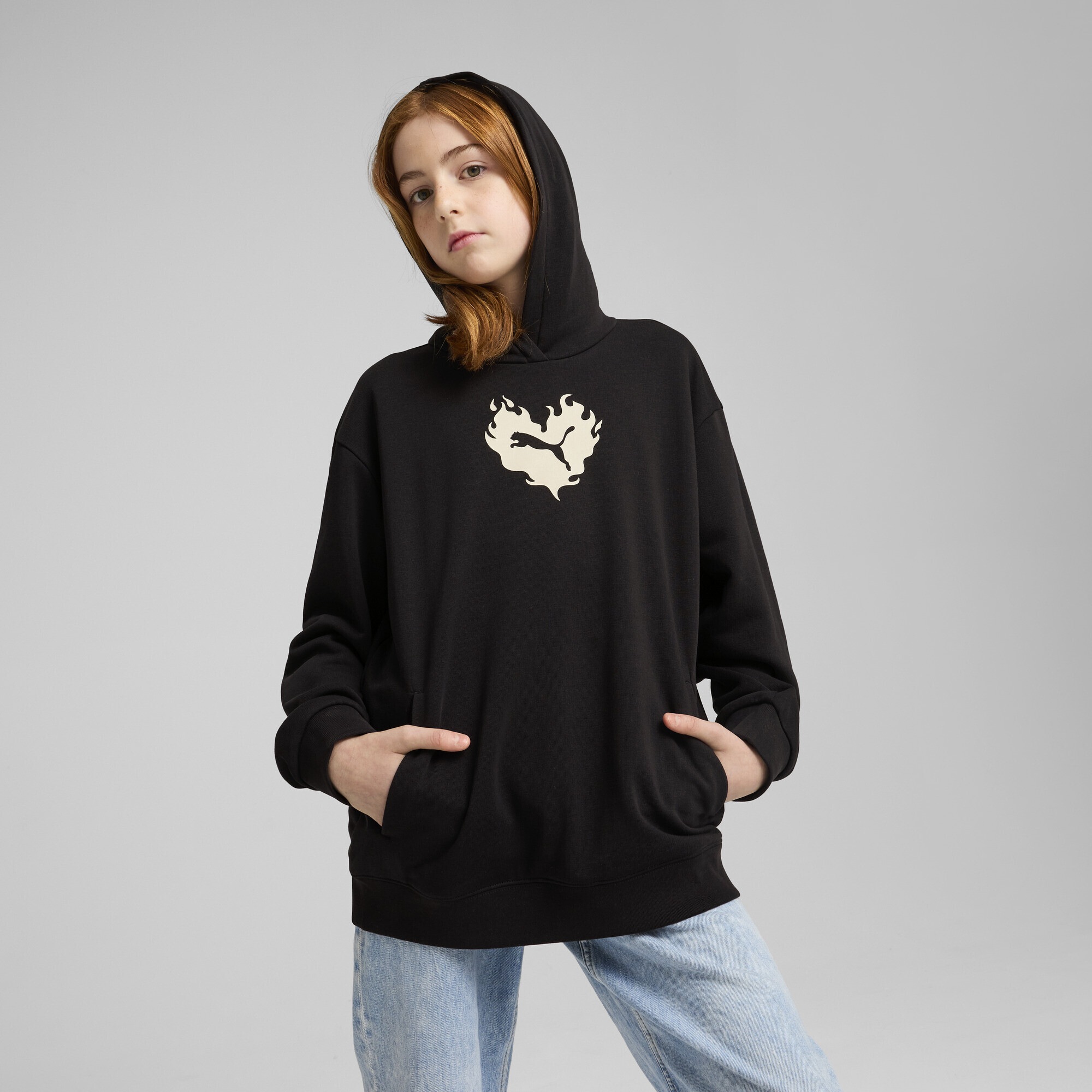 PUMA Hoodie »Flaming Love Hoodie Mädchen«
